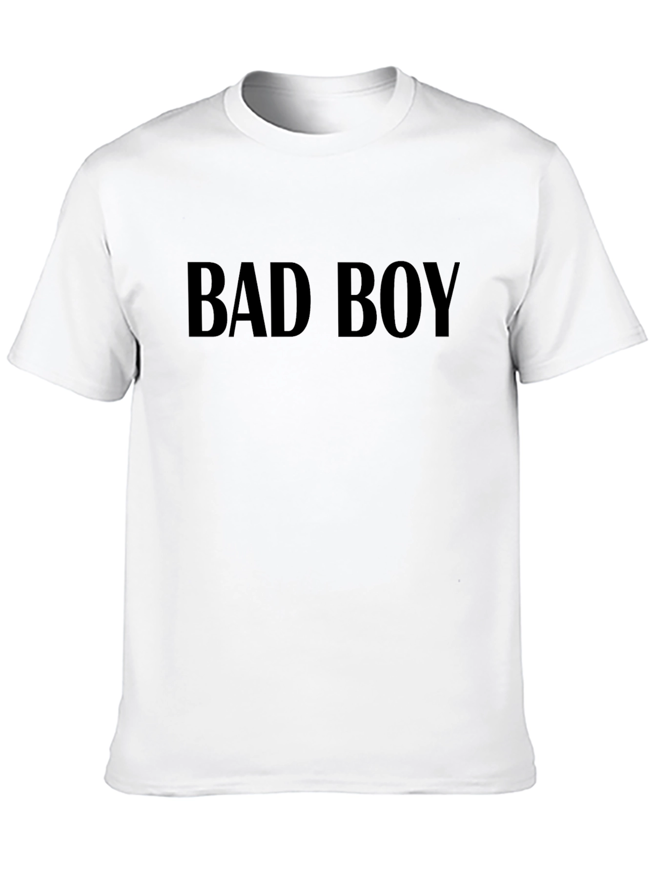 Black Men's "Bad Boy" Graphic Print T-Shirt - Bold Casual Wear view 10