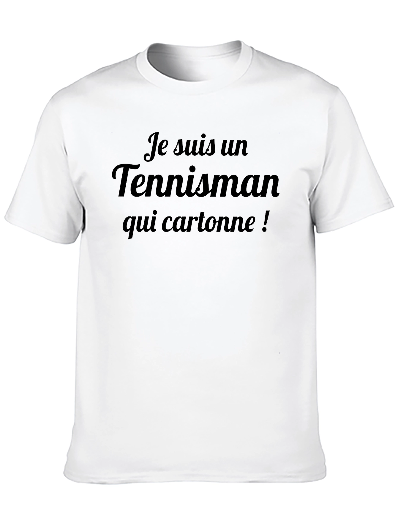 Black Je Suis Un Tennisman Graphic Tee view 10