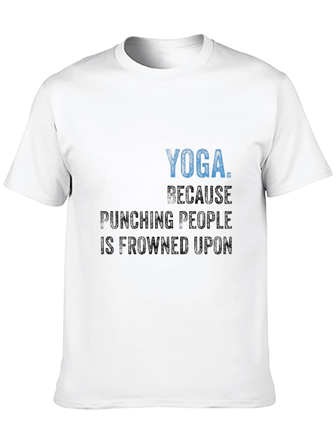 Black Yoga Because Punching People T-Shirt view 10
