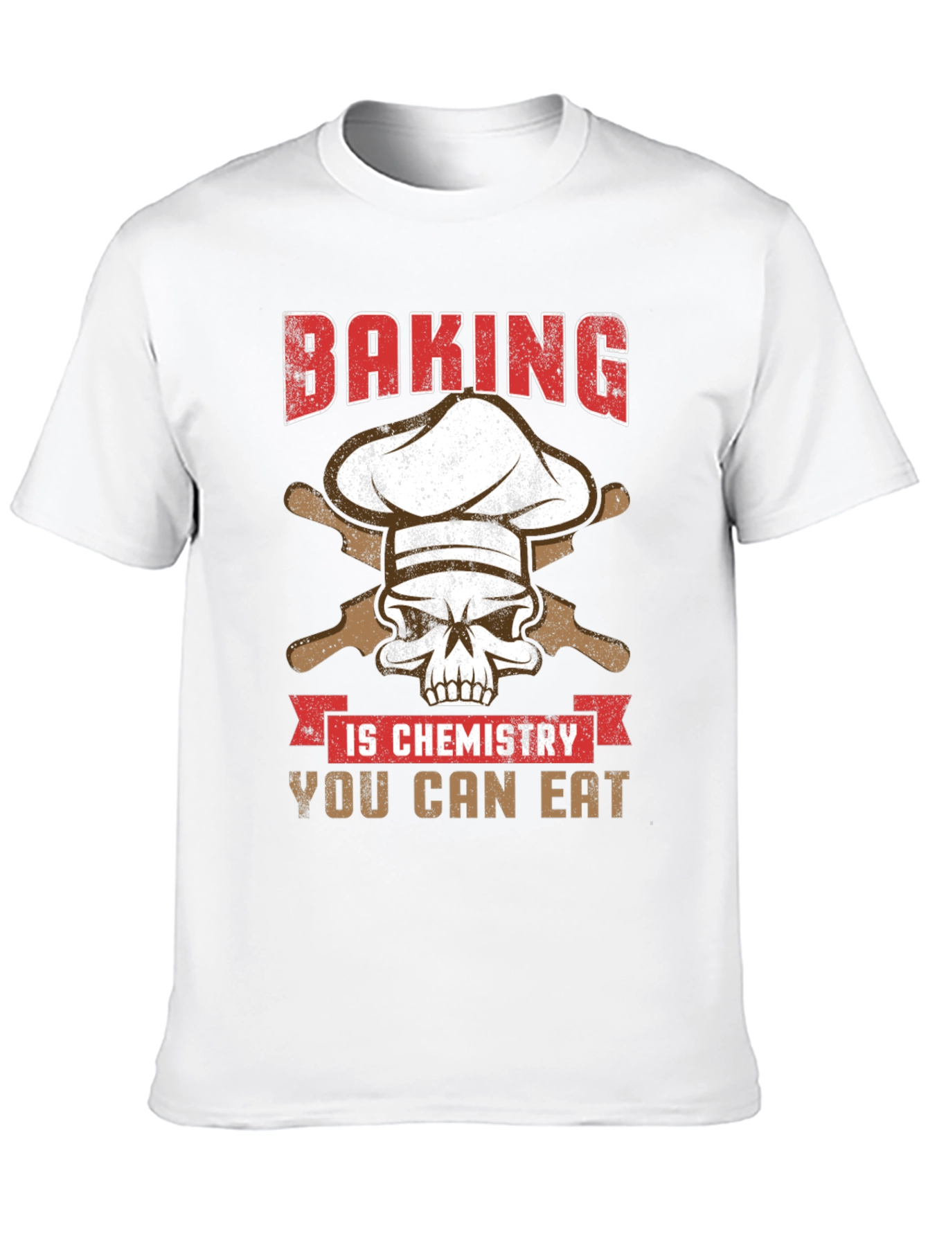 Black Baking is Chemistry Funny Skull T-Shirt view 10