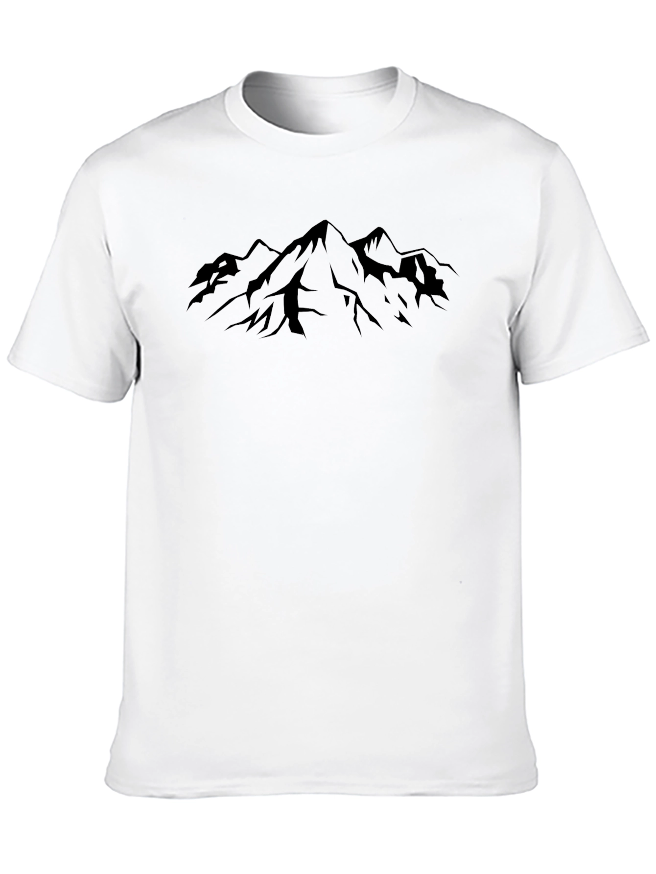 Black Black Mountain Silhouette Graphic T-Shirt view 10