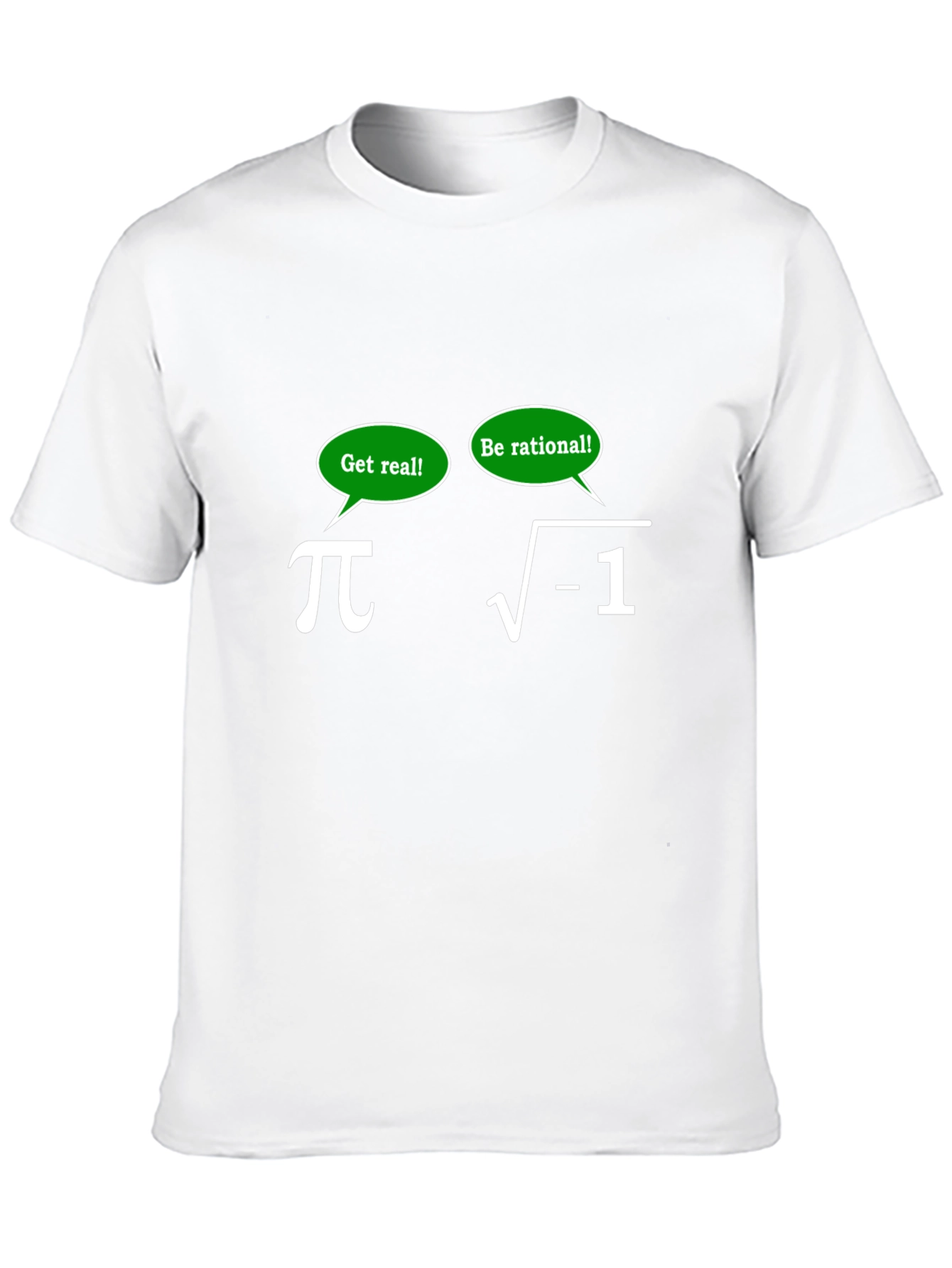 Black Math Humor T-Shirt - Get Real! Be Rational! view 10