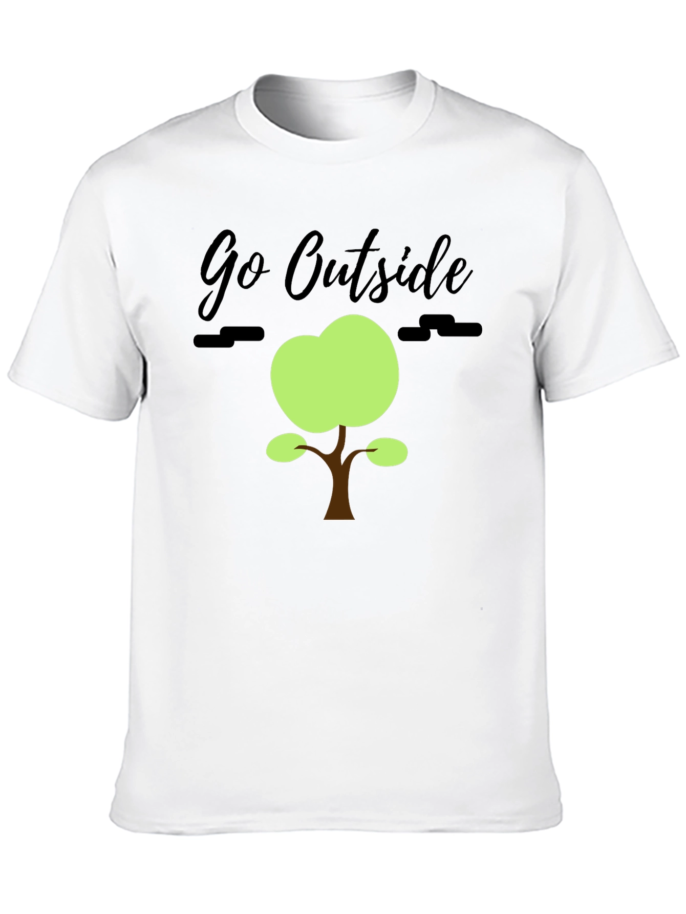 Black Go Outside Graphic Tee - Nature Inspired T-Shirt view 10