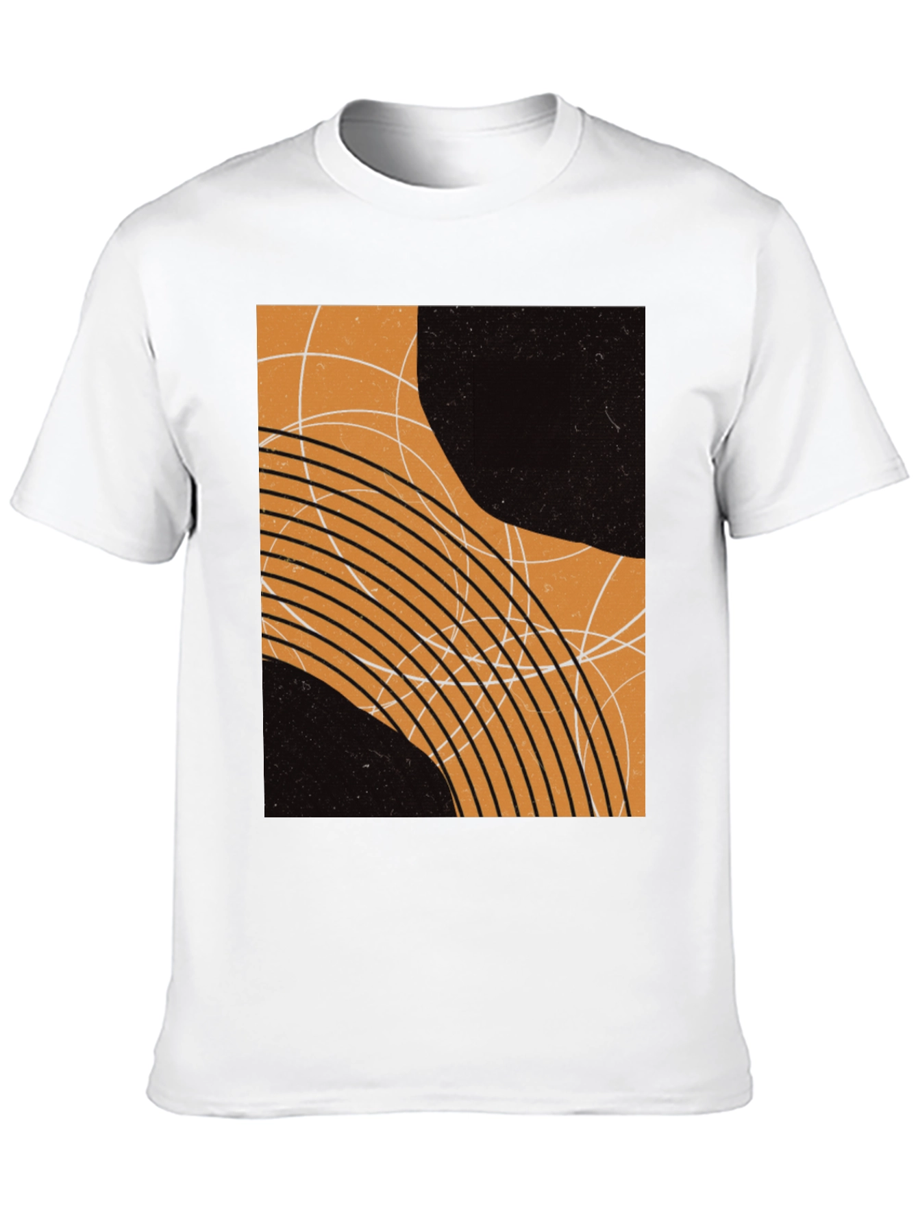 Black Abstract Graphic Print Black T-Shirt view 10