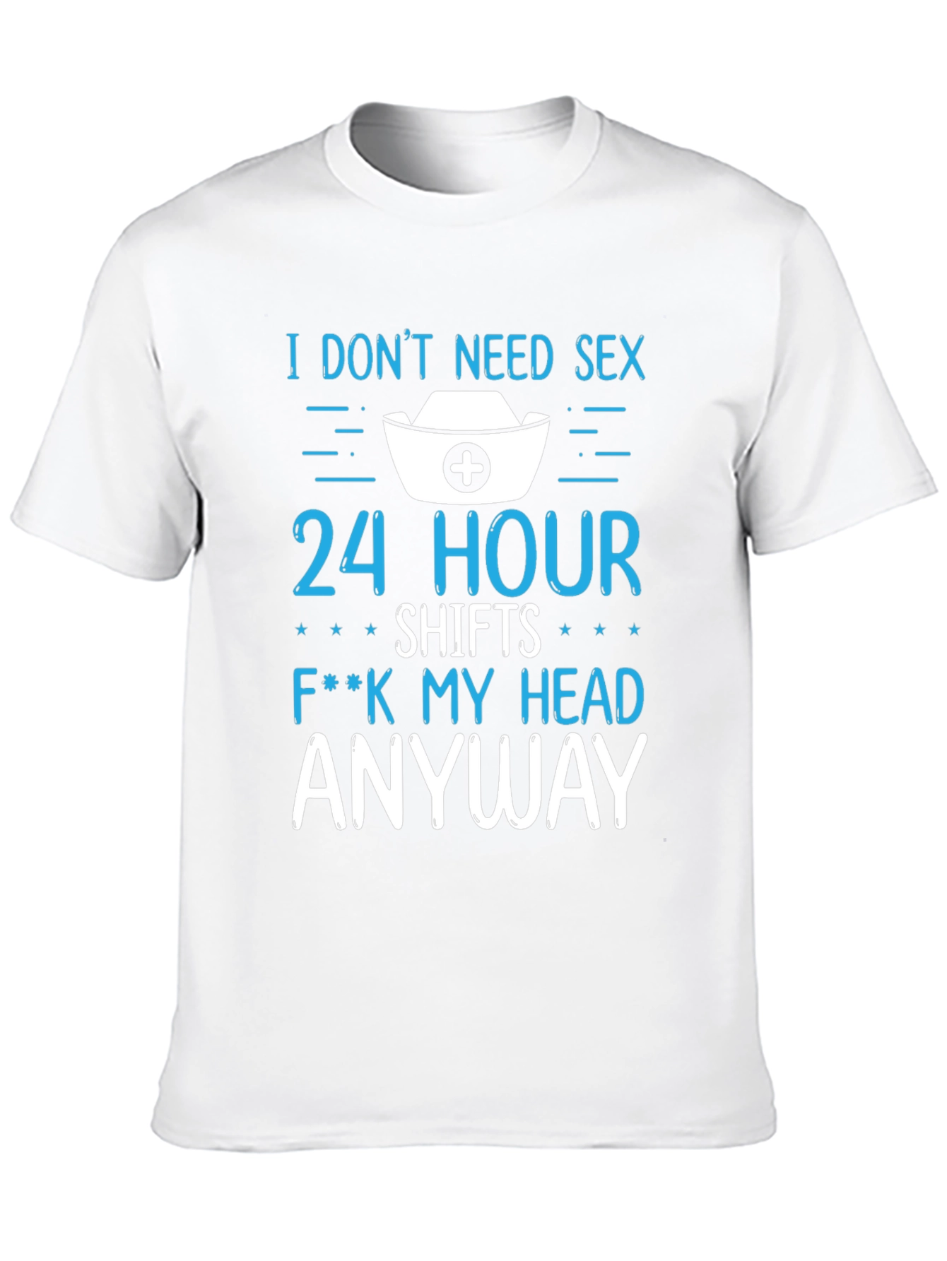 Black Funny Nurse T-Shirt - 24 Hour Shifts view 10