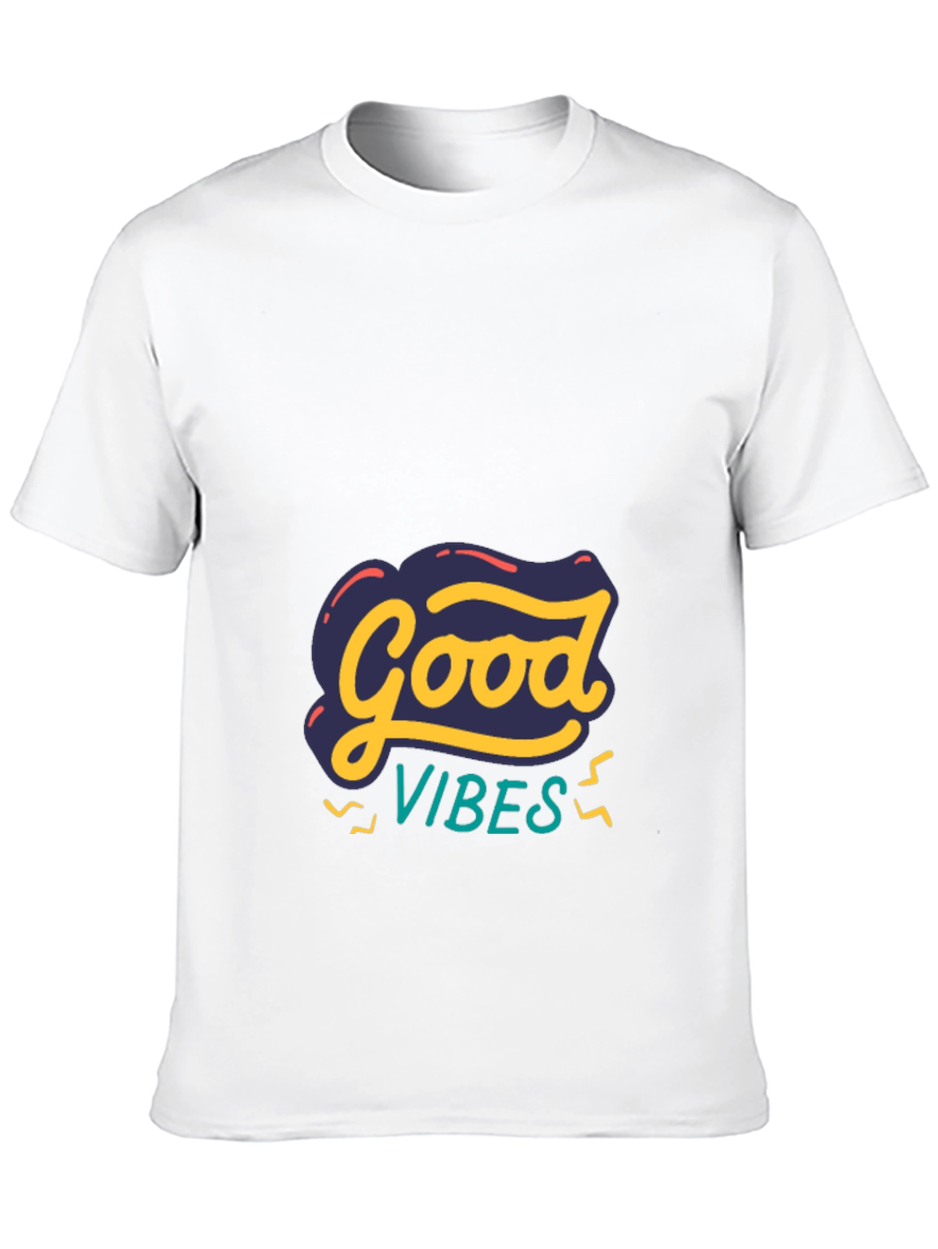 Black Good Vibes Graphic Tee - Stylish Comfort view 10