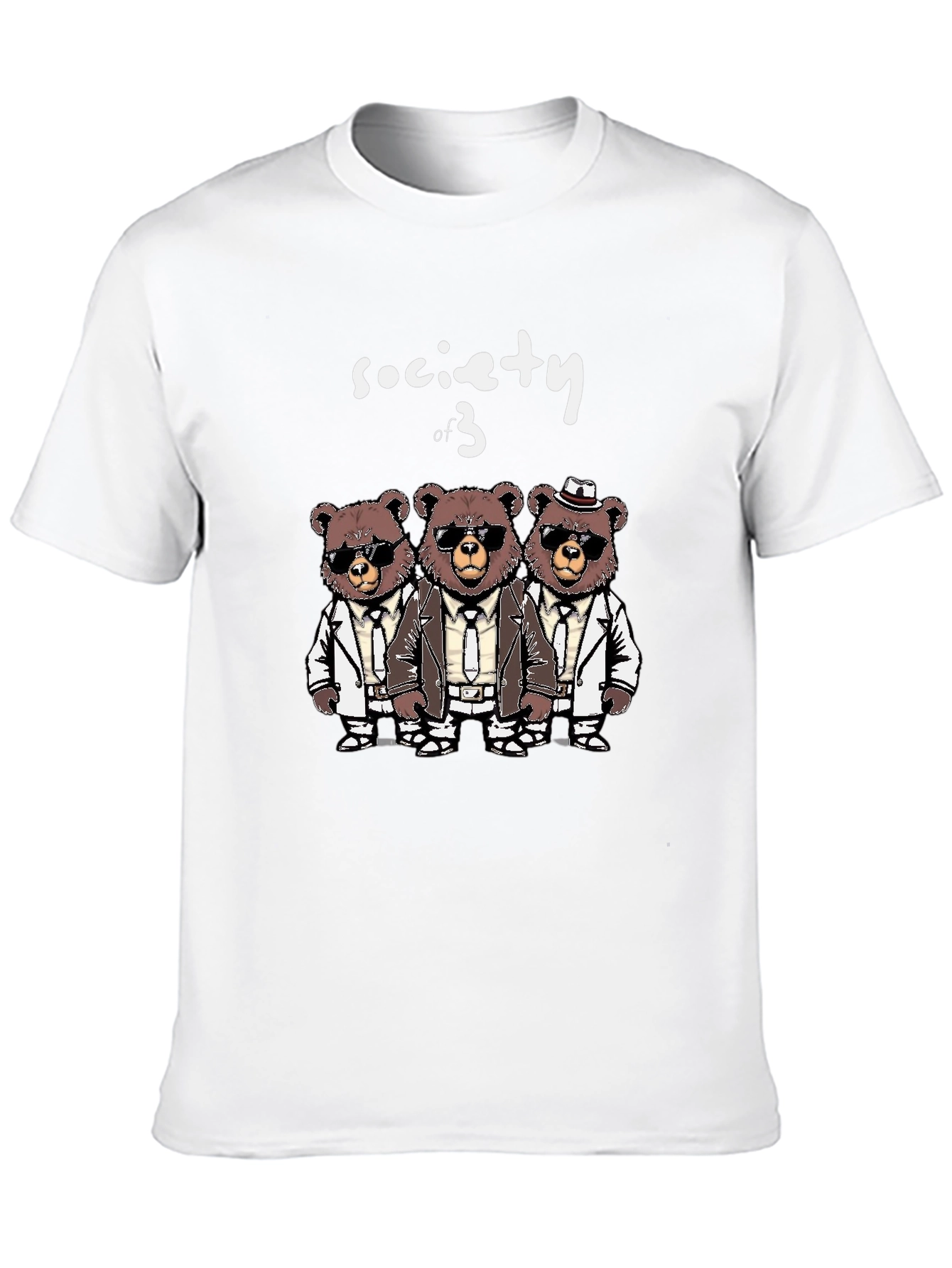 Black Society of 3 Bears T-Shirt - Trendy & Unique! view 10