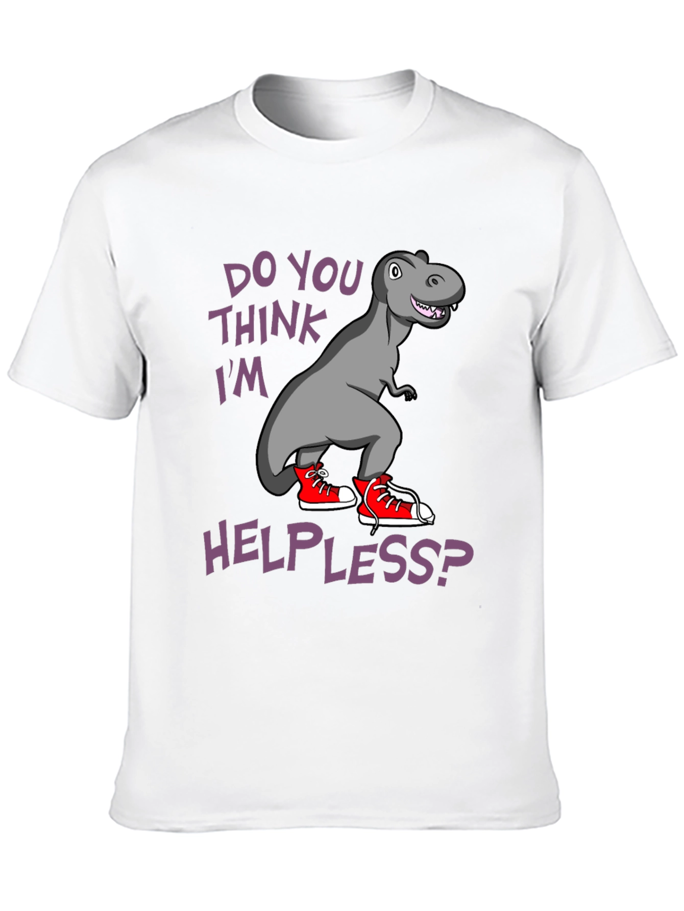 Black Dino Sneaker T-Shirt - Do You Think I'm Helpless? view 10