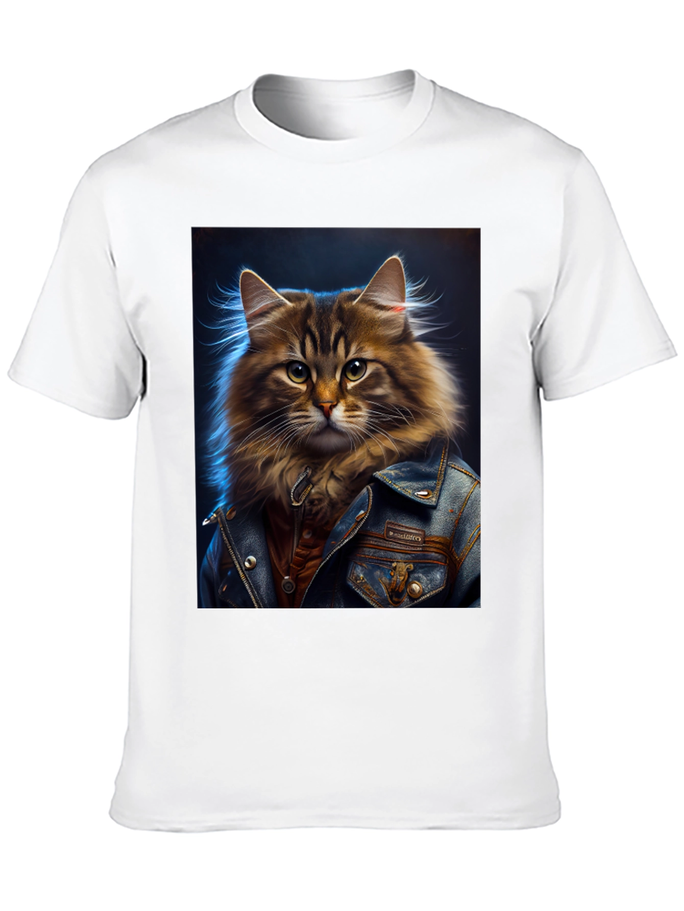 Black Cat in Jacket Graphic Tee - Cool & Unique view 10