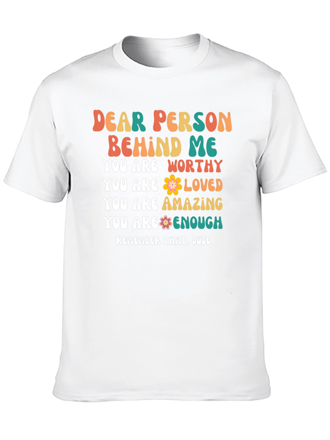 Black Dear Person Behind Me Graphic T-Shirt view 10
