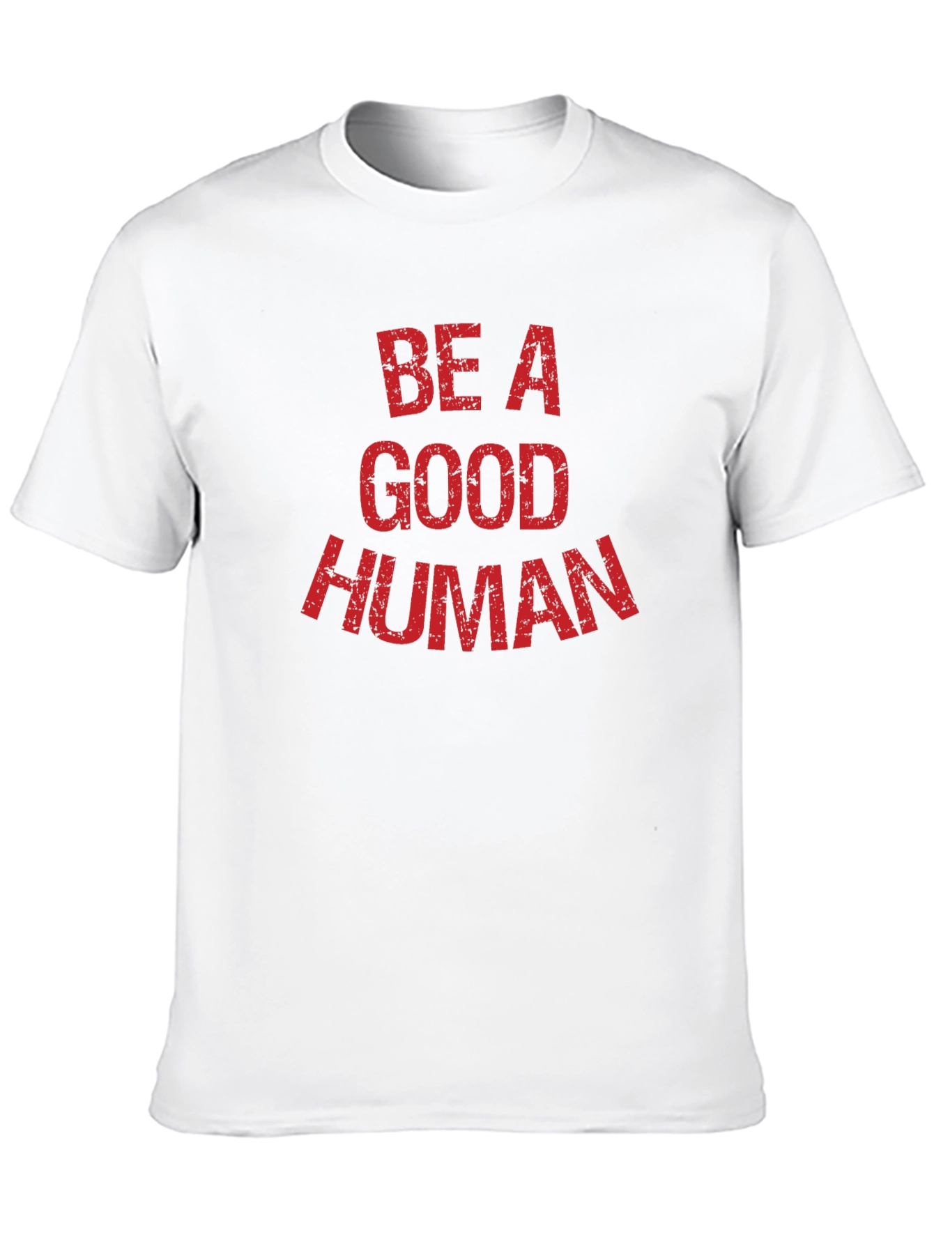 Black Be A Good Human Graphic Tee - Black Cotton T-Shirt view 10