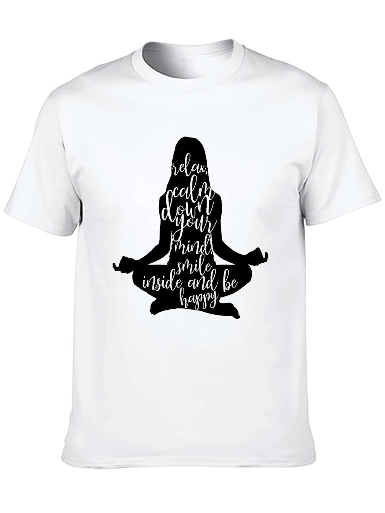 Black Relax Mind Graphic T-Shirt - Yoga Meditation Tee view 10