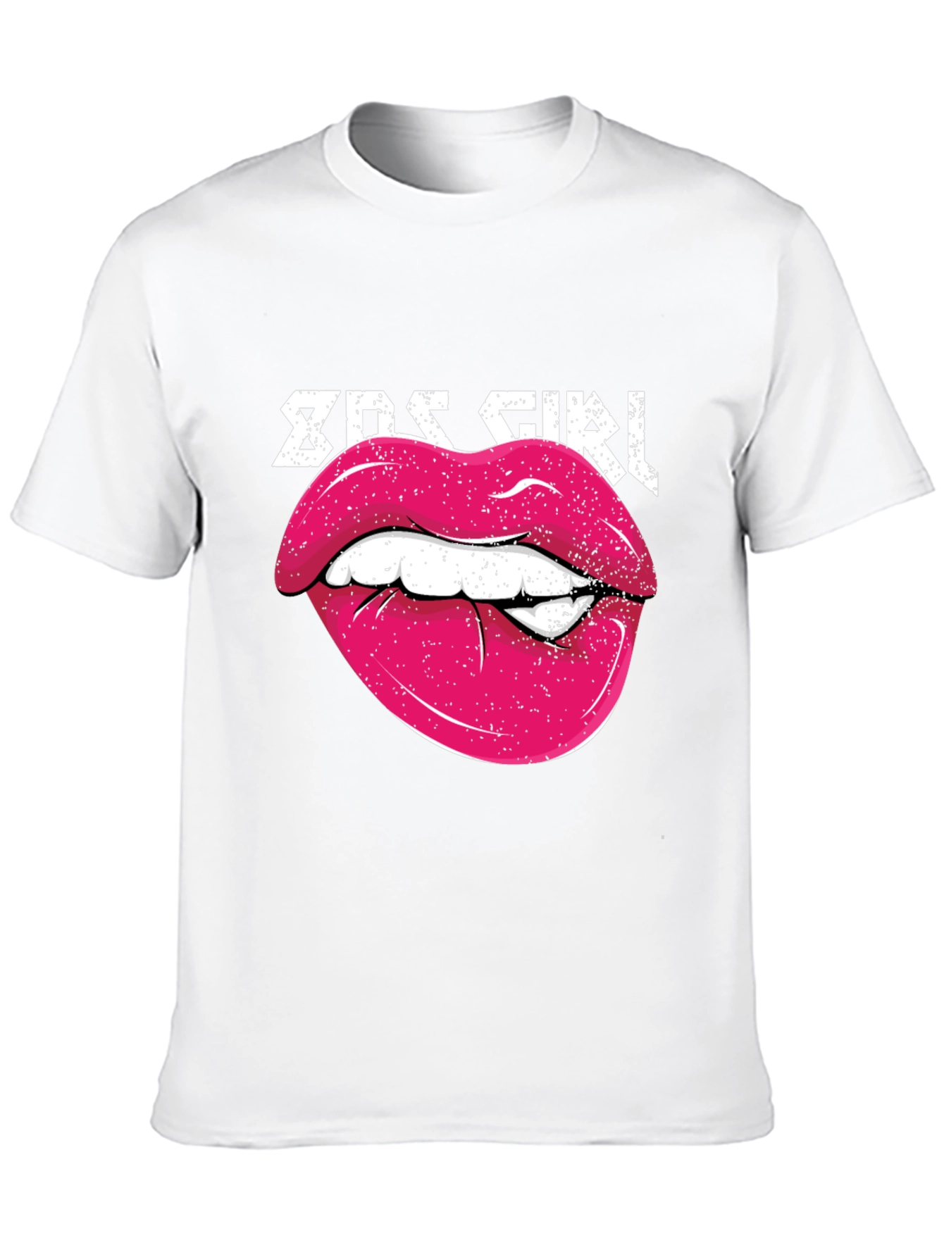 Black 80s Girl Lips Graphic Tee - Retro Style Shirt view 10