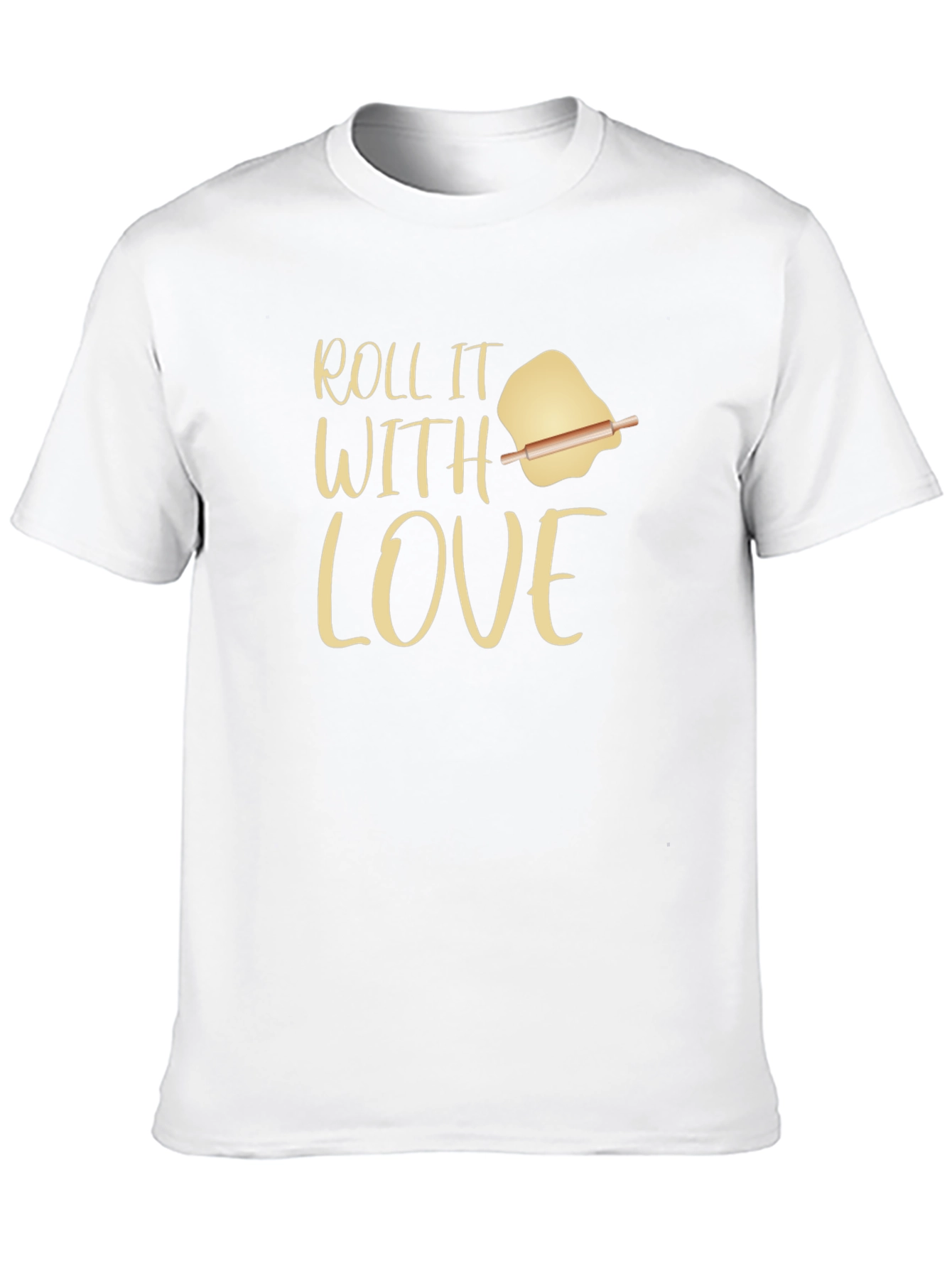 Black Roll It With Love Graphic T-Shirt - Unisex Cooking Tee view 10