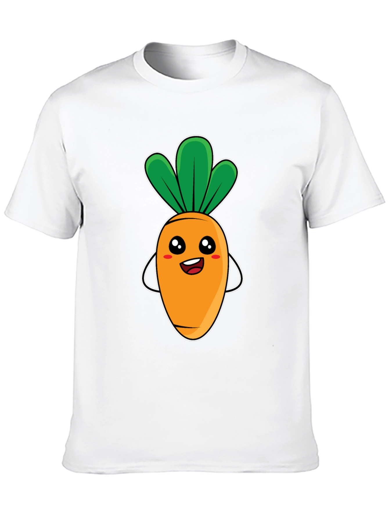 Black Cute Carrot Graphic Tee - Black Unisex T-Shirt view 10