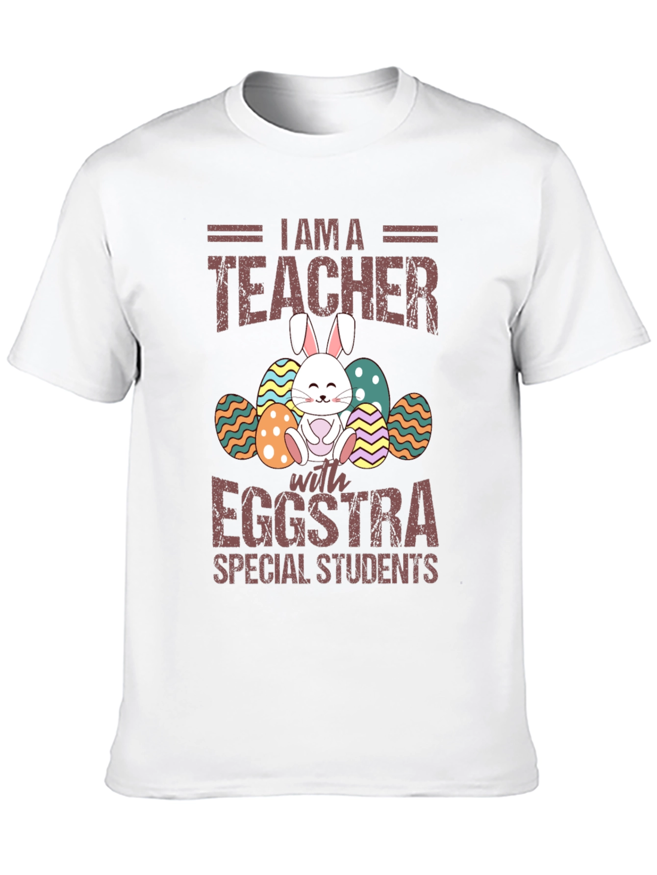 Black I am a Teacher with Eggstra Special Students T-Shirt view 10