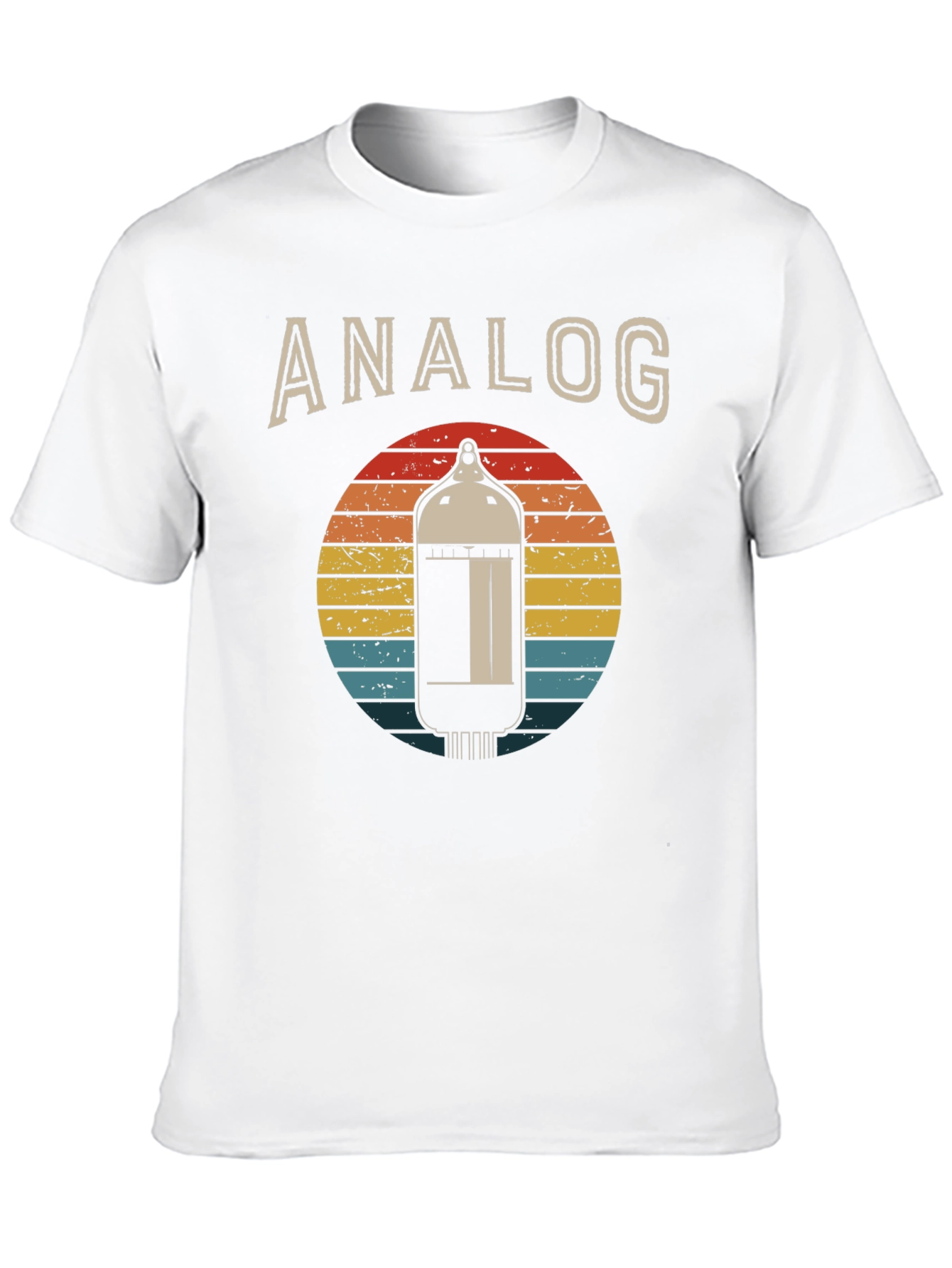 Black Analog Tube Sunset Graphic Tee - Vintage Style view 10
