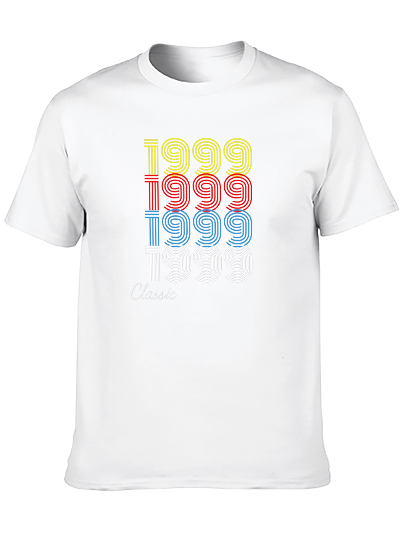 Black Classic 1999 Year T-Shirt - Retro Birthday Tee view 10