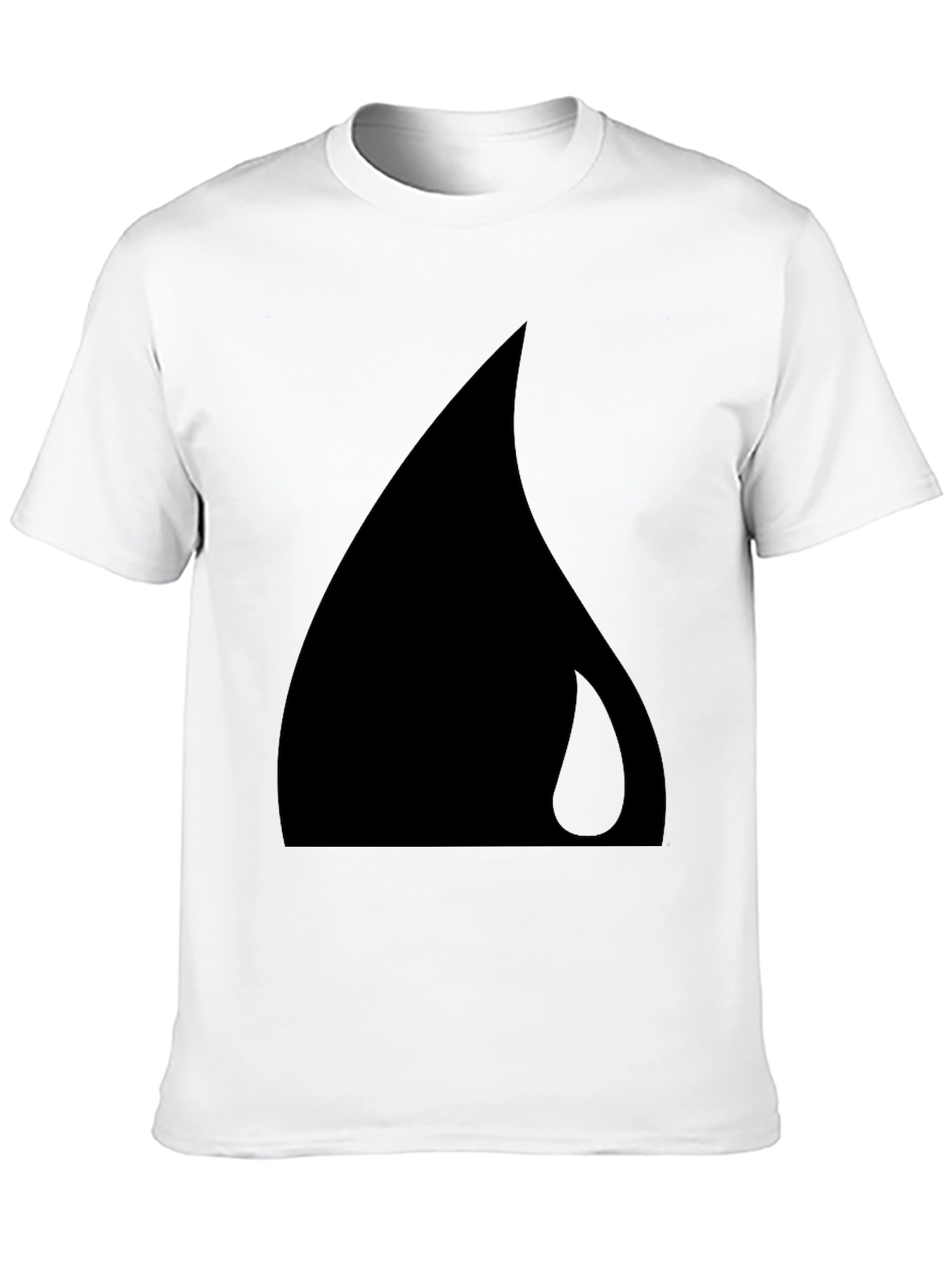 Black Minimalist Black Teardrop Graphic Tee - Modern Style view 10