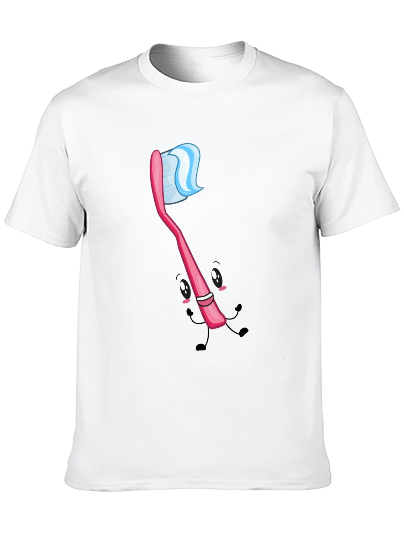 Black Fun Toothbrush Graphic Tee - Black Cotton Blend view 10