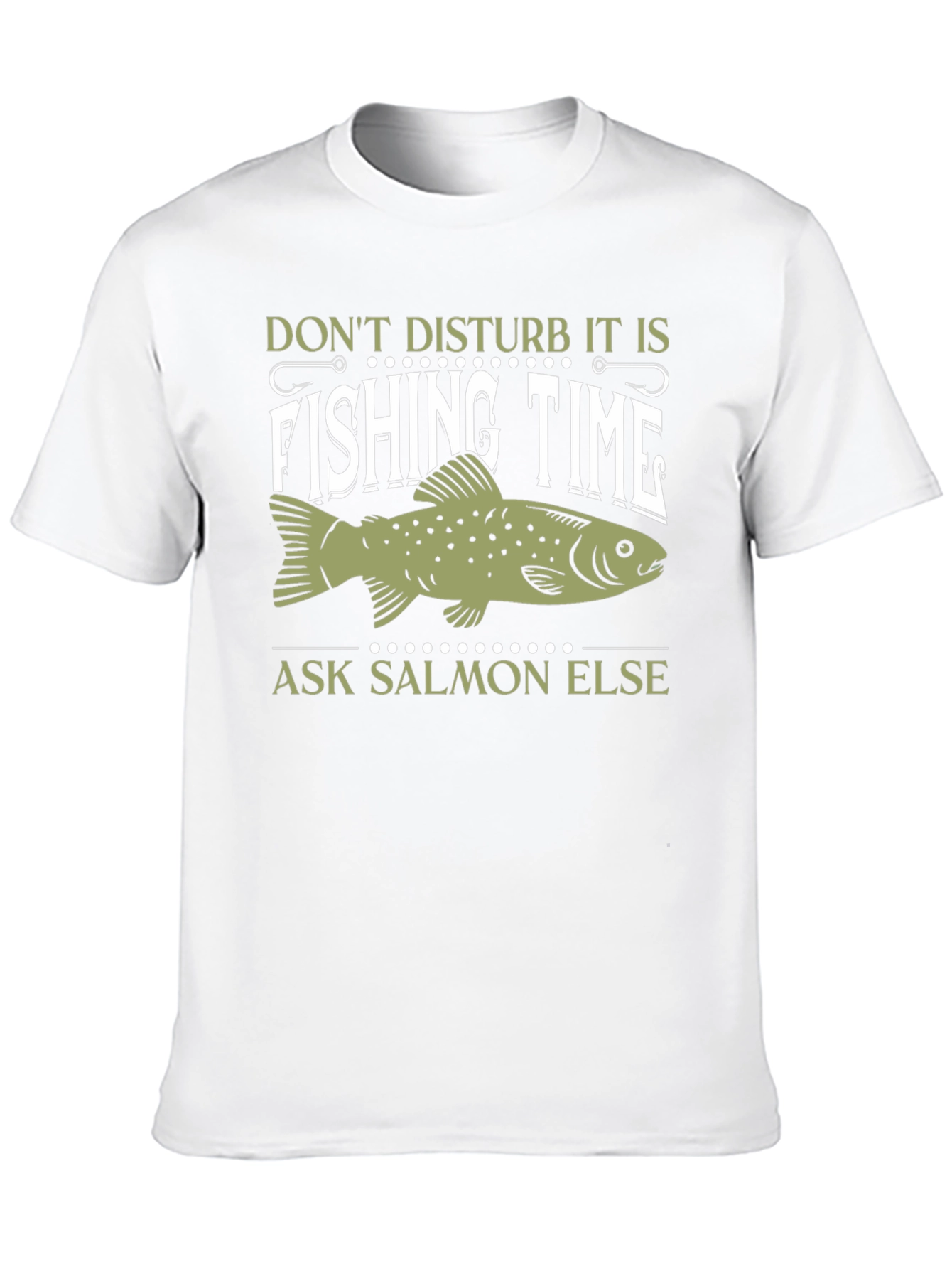 Black Fishing Time T-Shirt - Ask Salmon Else! view 10
