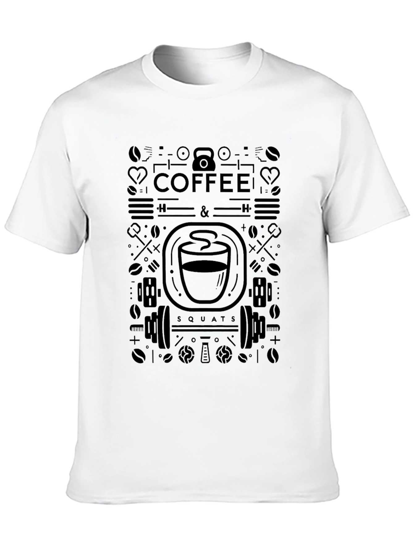 Black Coffee & Squats Graphic Tee - Black view 10