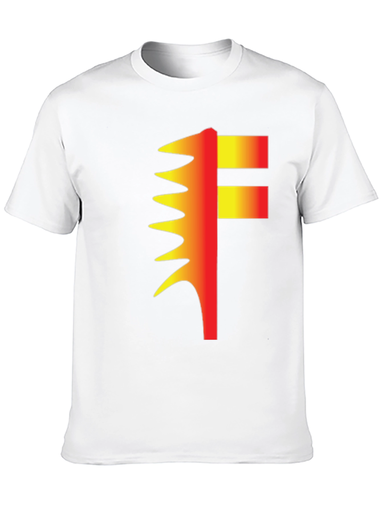 Black Abstract F Graphic Black Tee view 10