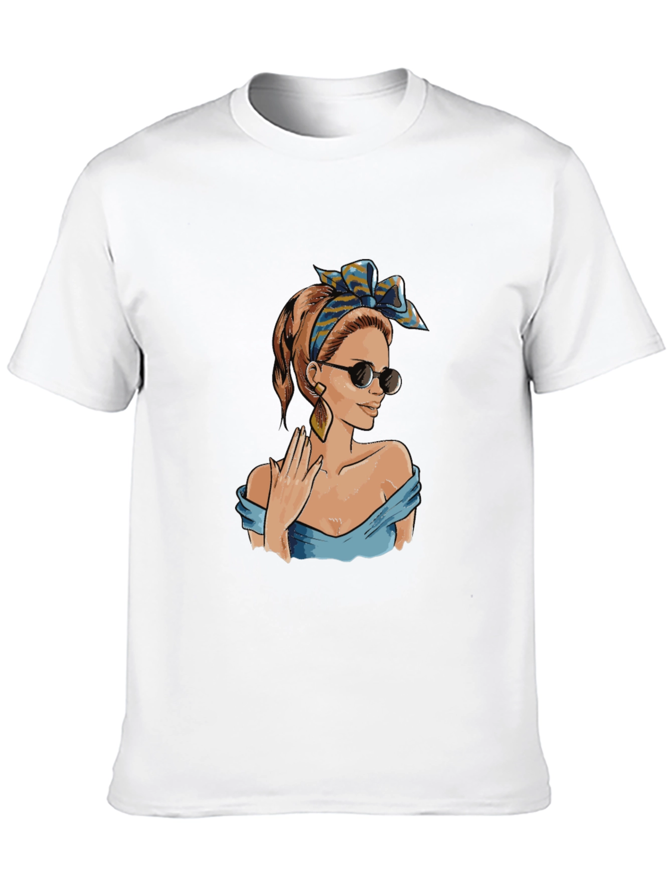 Black Retro Pin-Up Girl Graphic Black T-Shirt view 10