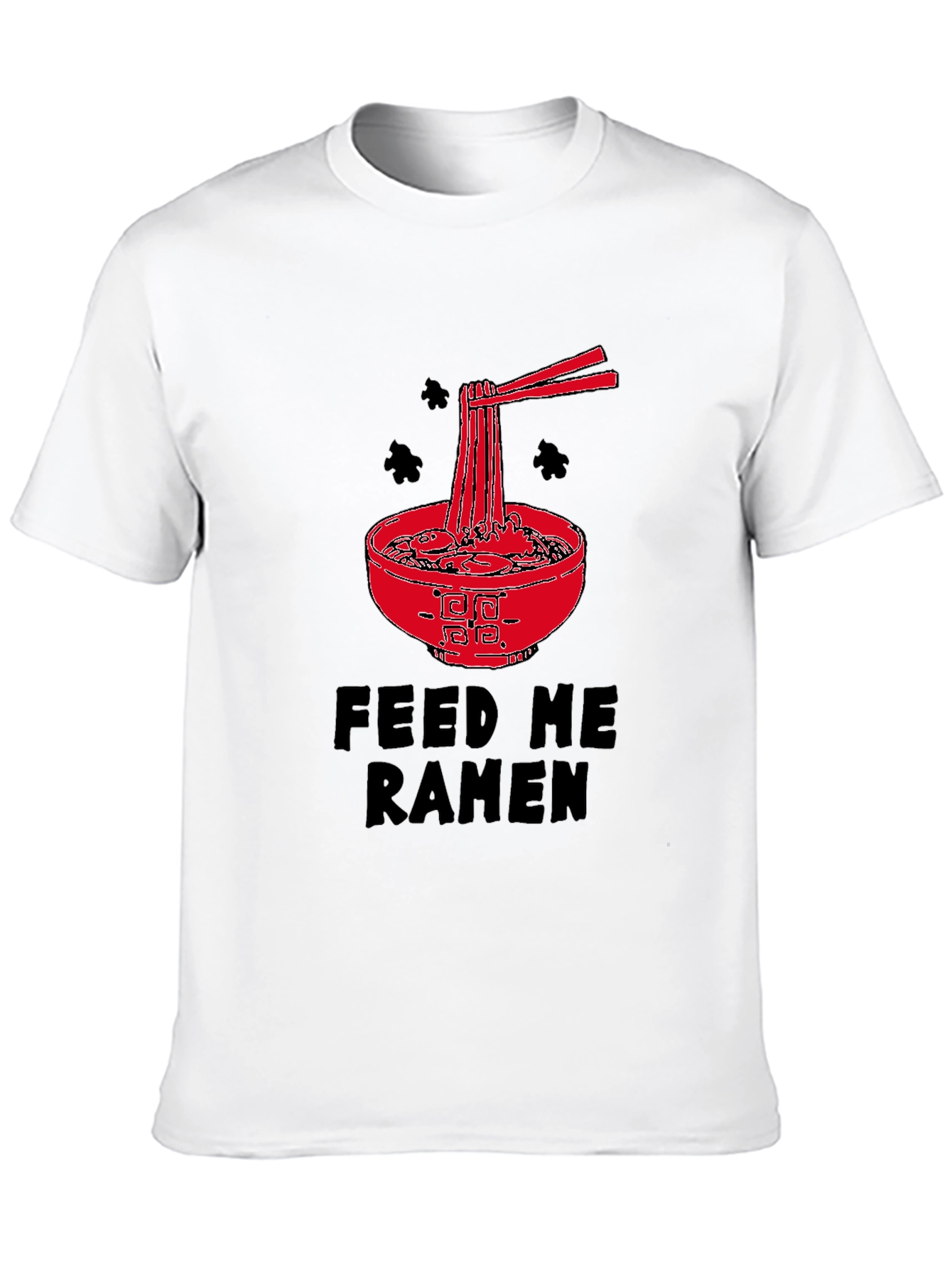Black Feed Me Ramen Graphic Tee - Black Cotton T-Shirt view 10