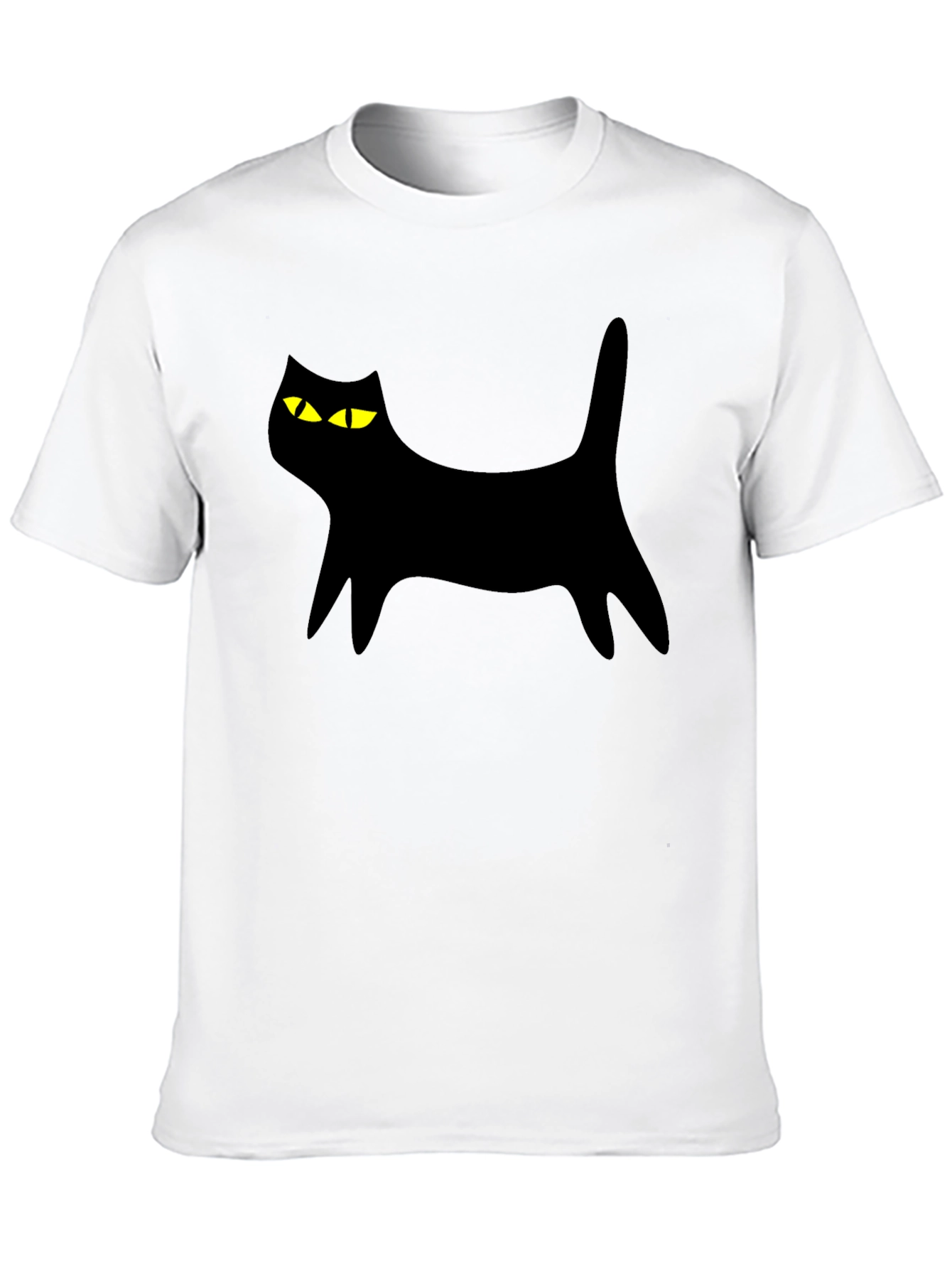 Black Black Cat Graphic Tee - Men's Cotton T-Shirt view 10