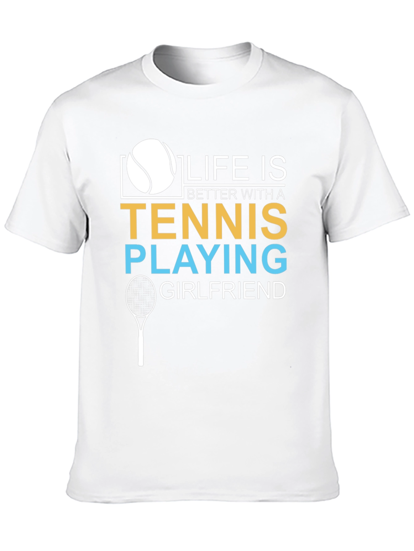 Black Tennis Playing Girlfriend T-Shirt view 10