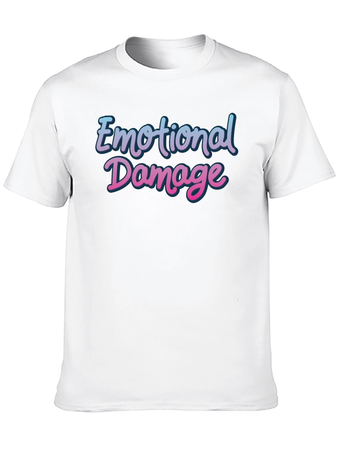 Black Emotional Damage T-Shirt - Trendy Graphic Tee view 10