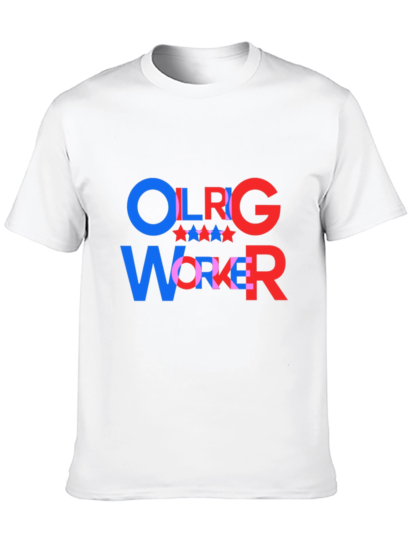 Black OLRG Worker Graphic T-Shirt - Patriotic Style view 10