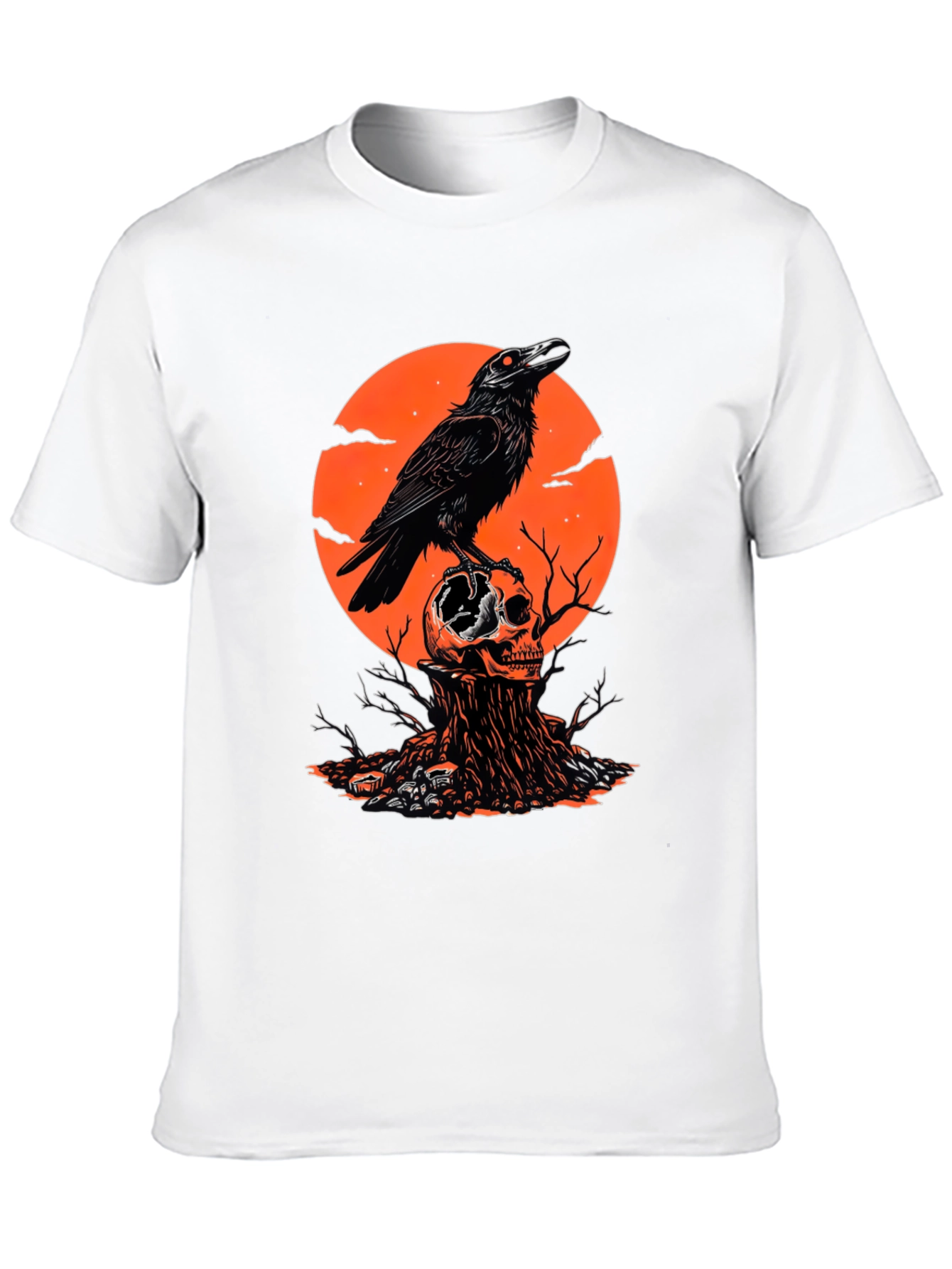 Black Raven Skull T-Shirt - Gothic Style view 10