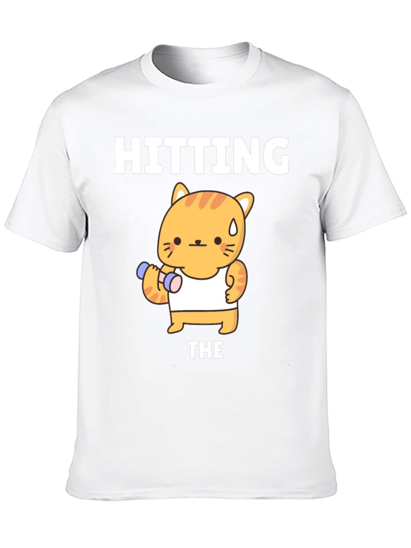 Black Hitting The Gym Cat Black T-Shirt view 10