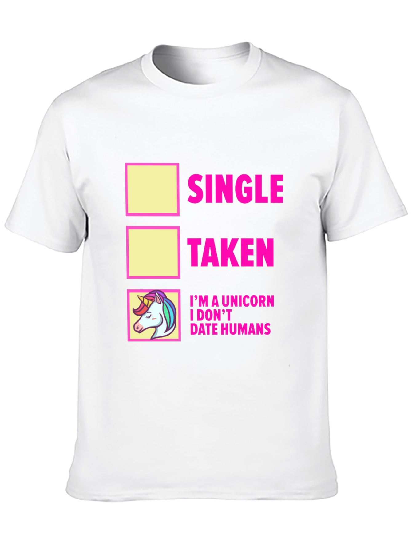 Black Single Taken Unicorn T-Shirt - Funny Dating Humor Tee view 10