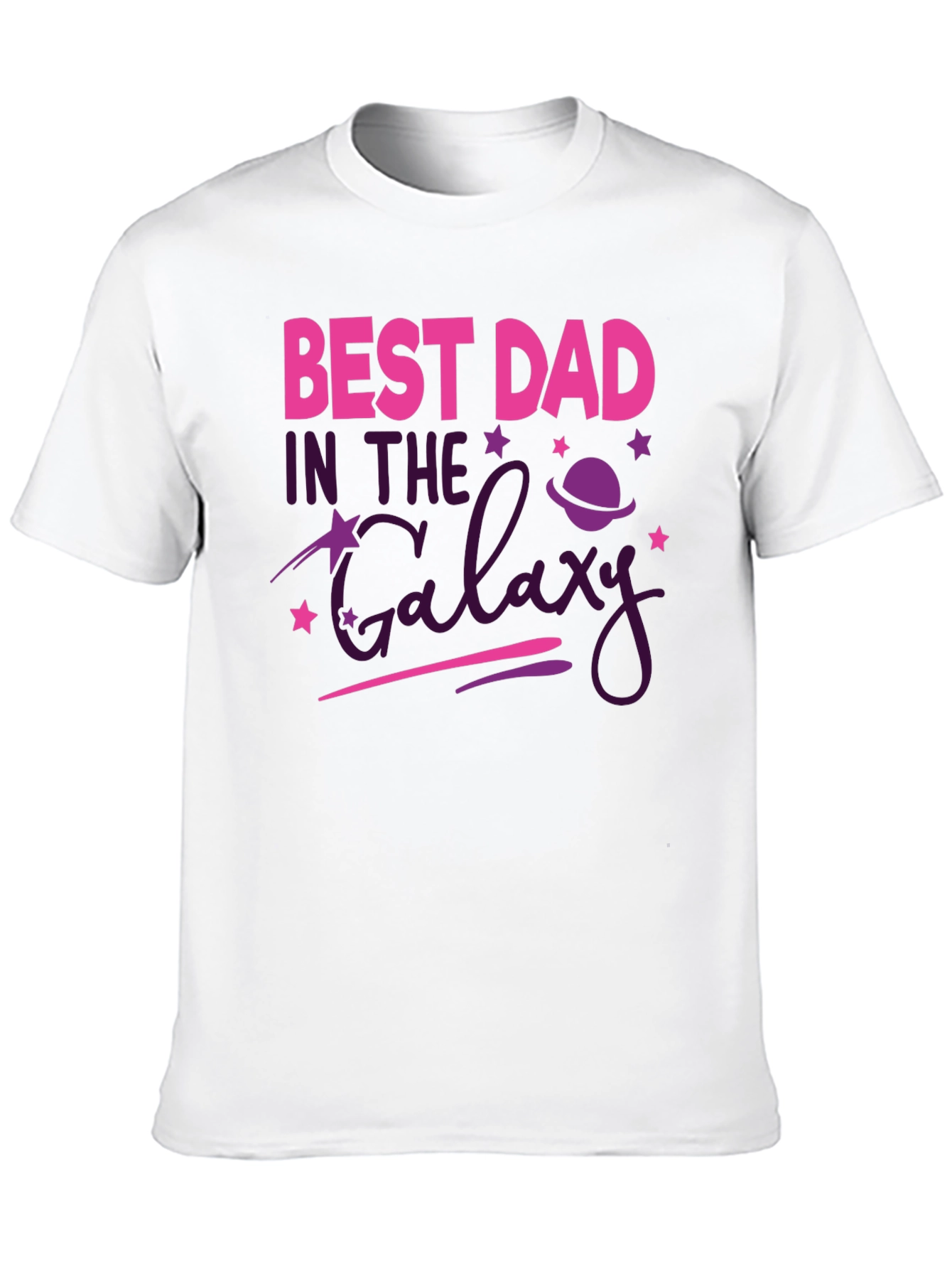 Black Best Dad In The Galaxy Graphic Tee view 10
