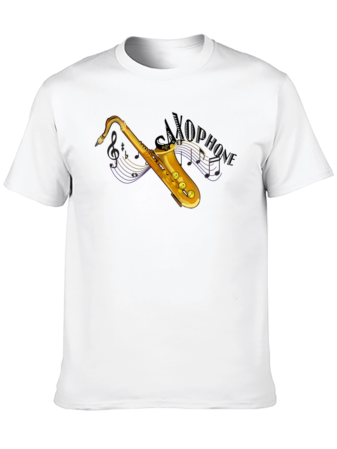 Black Saxophone Graphic T-Shirt - Music Lover Tee view 10