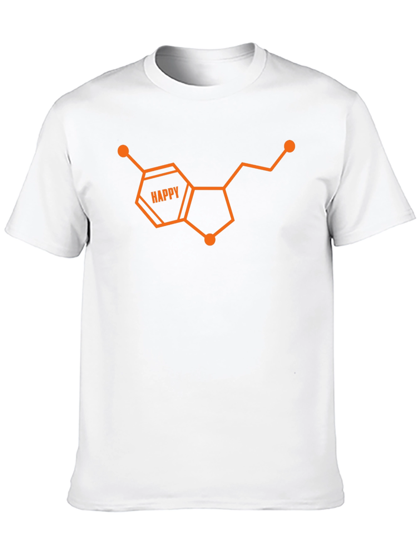 Black Happy Serotonin Molecule Graphic Tee - Black view 10