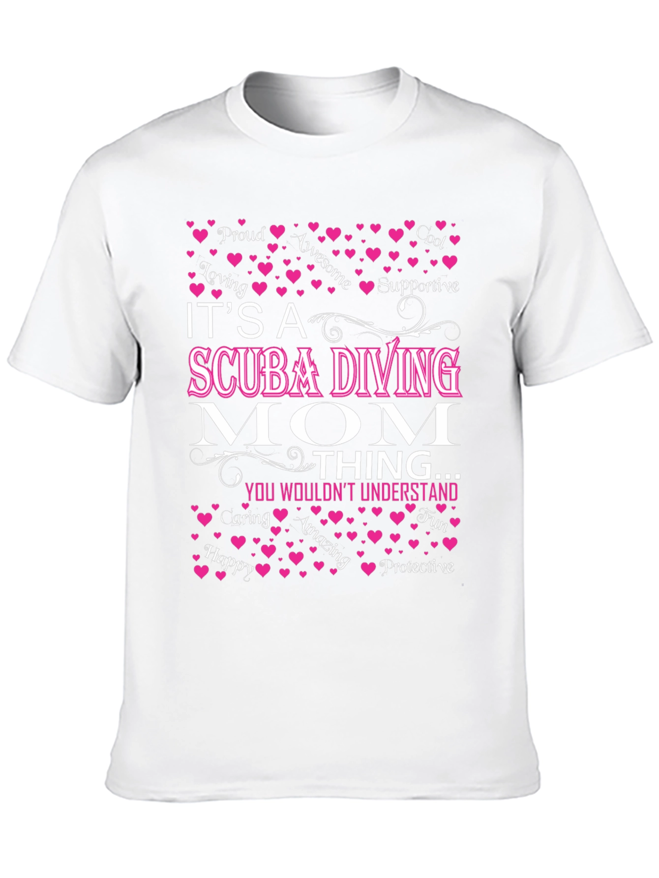 Scuba Diving Mom T-Shirt - Proud Loving Awesome Design - 10