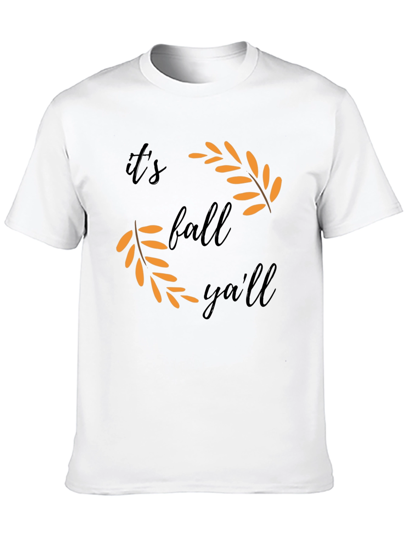 Black It's Fall Y'all T-Shirt view 10