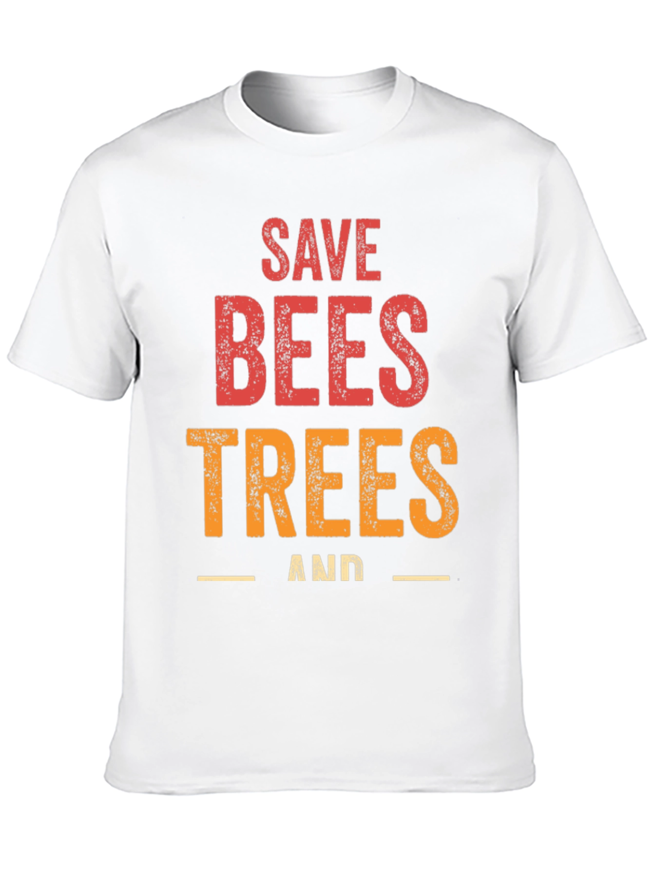 Black Save Bees and Trees Graphic T-Shirt view 10