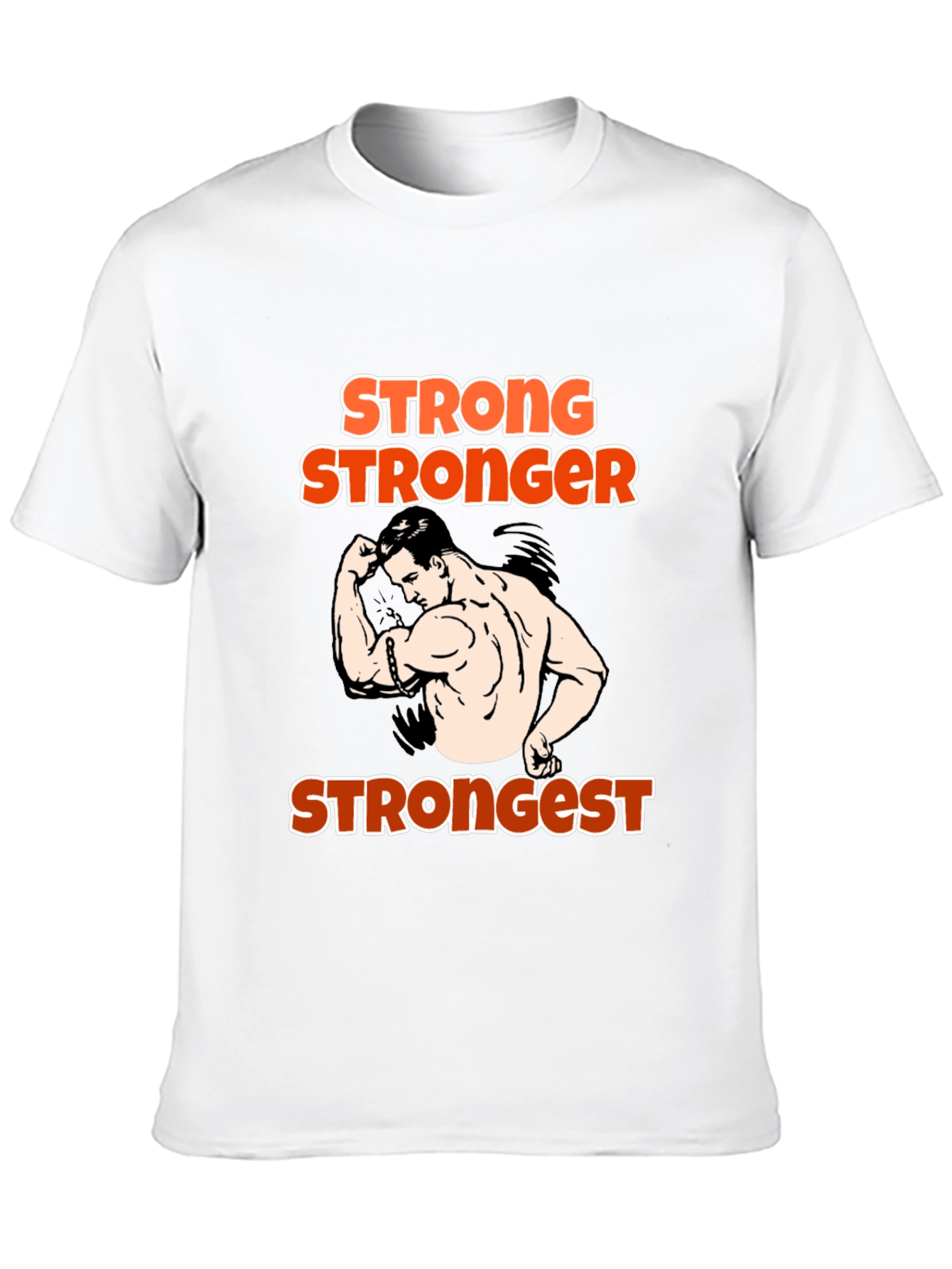 Black Stronger T-Shirt:  Funny Workout Gym Tee view 10
