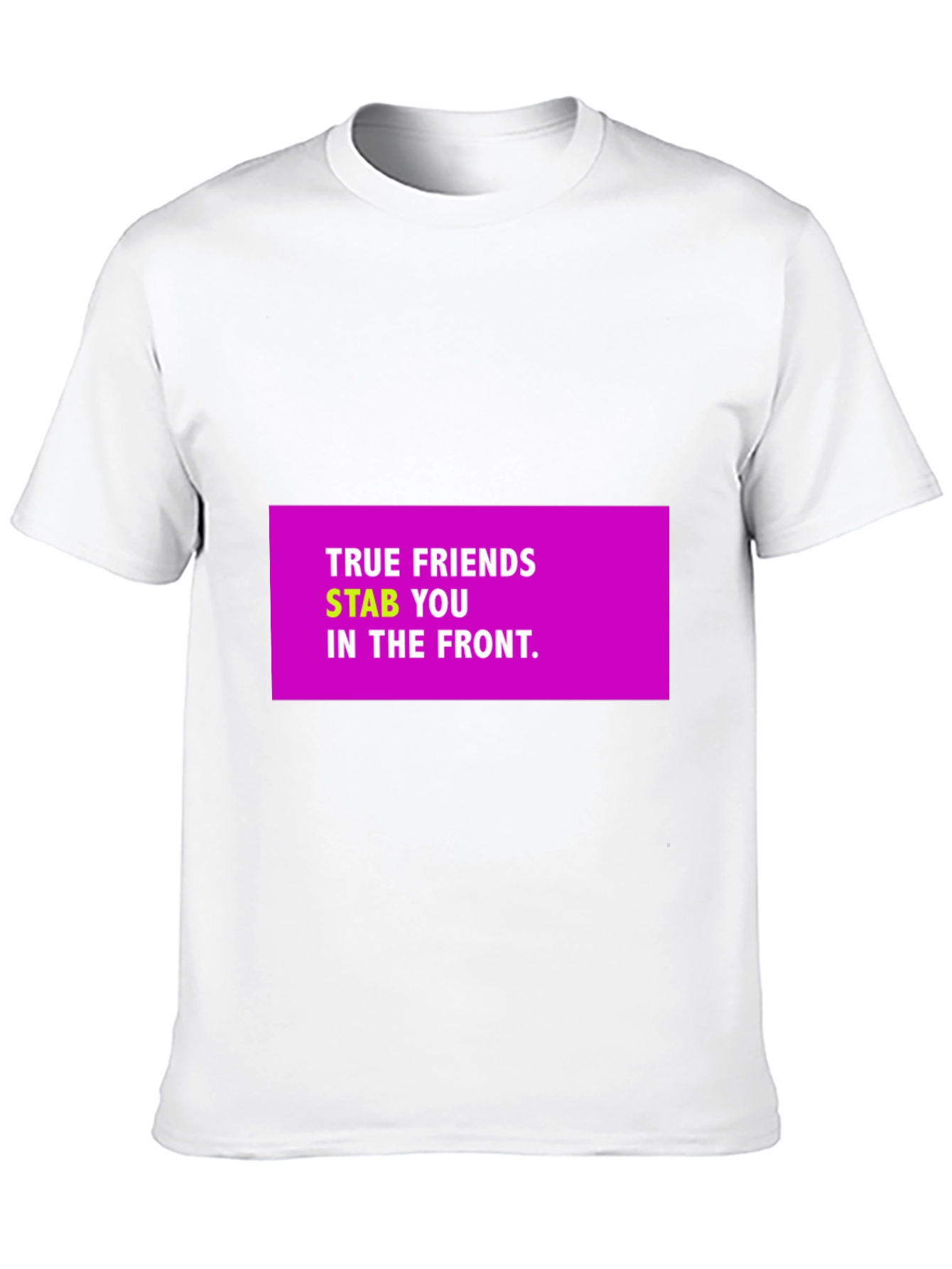 Black True Friends Funny Graphic T-Shirt view 10