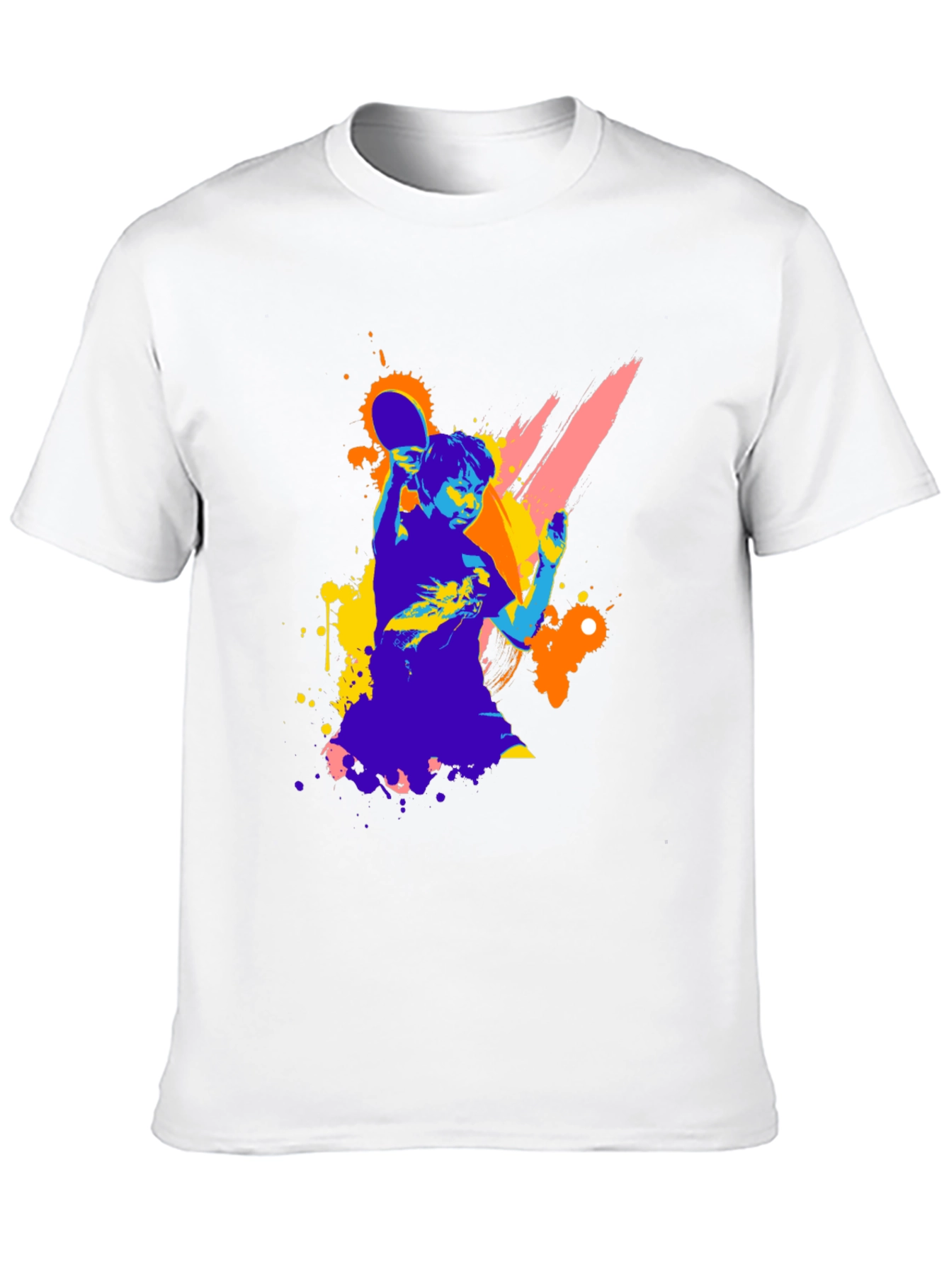 Black Ping Pong Player Graphic Tee - Stylish & Unique! view 10