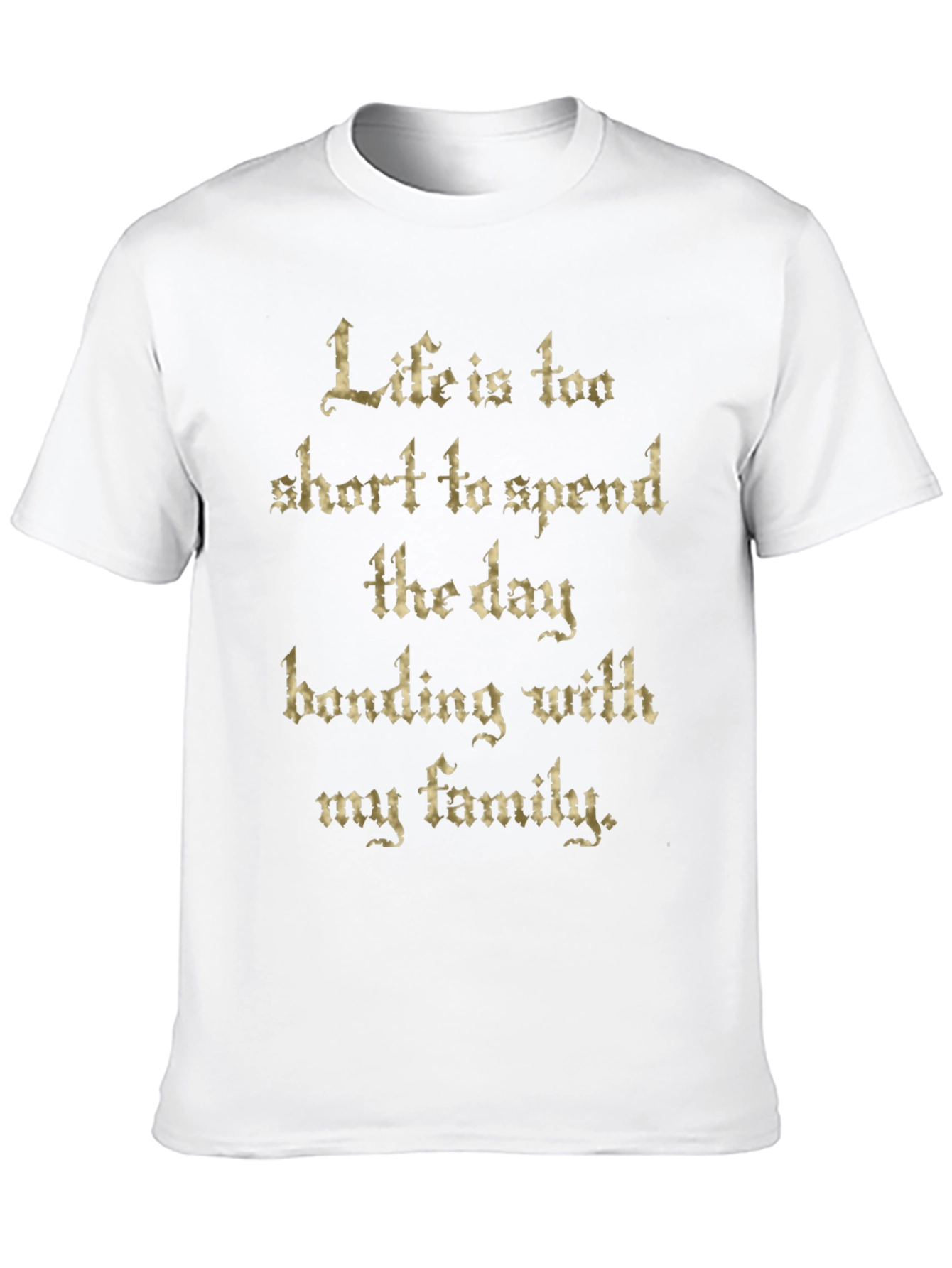 Black Funny 'Life is Too Short' Black Graphic Tee view 10