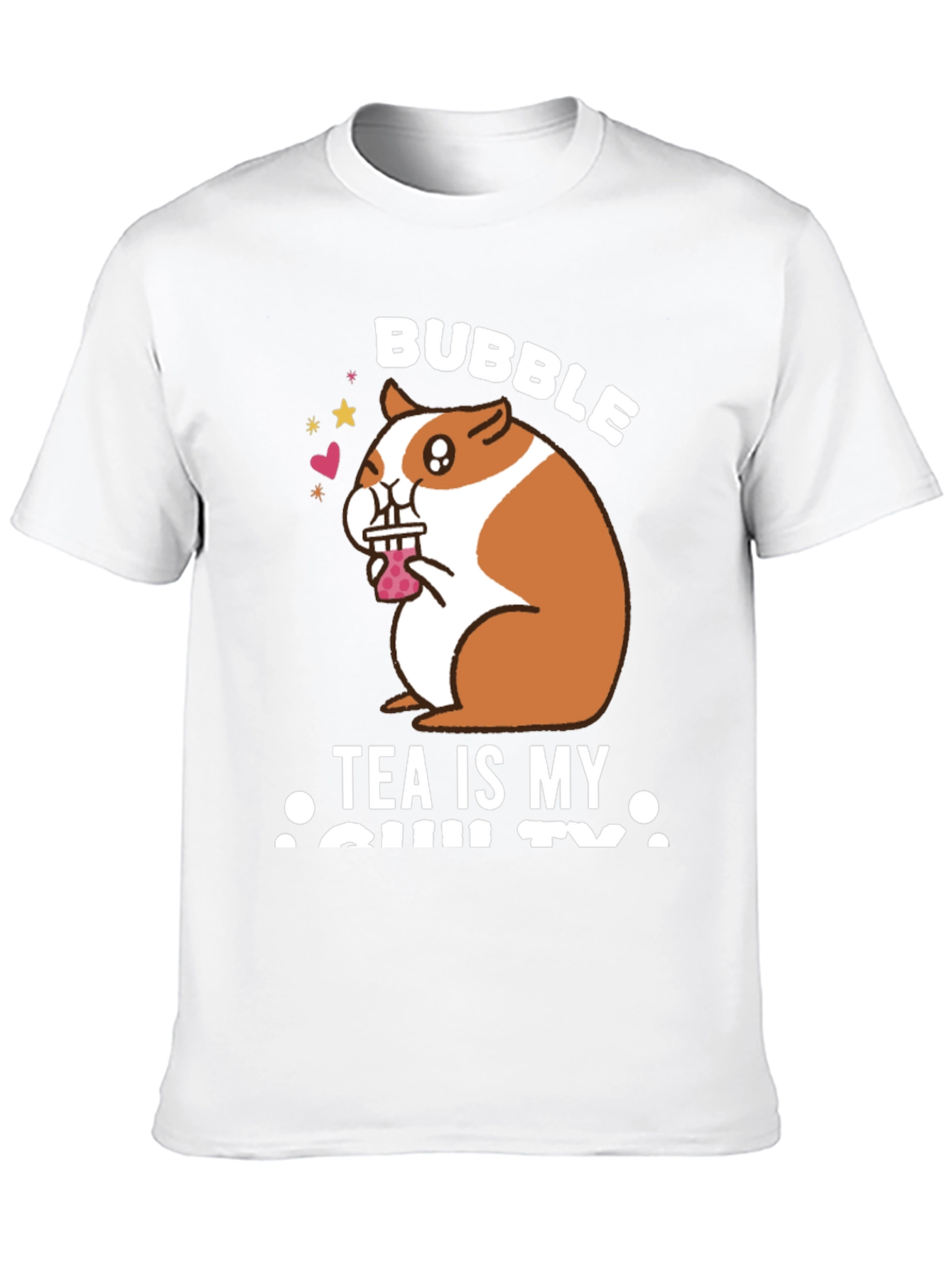 Black Bubble Tea Loving Hamster T-Shirt view 10