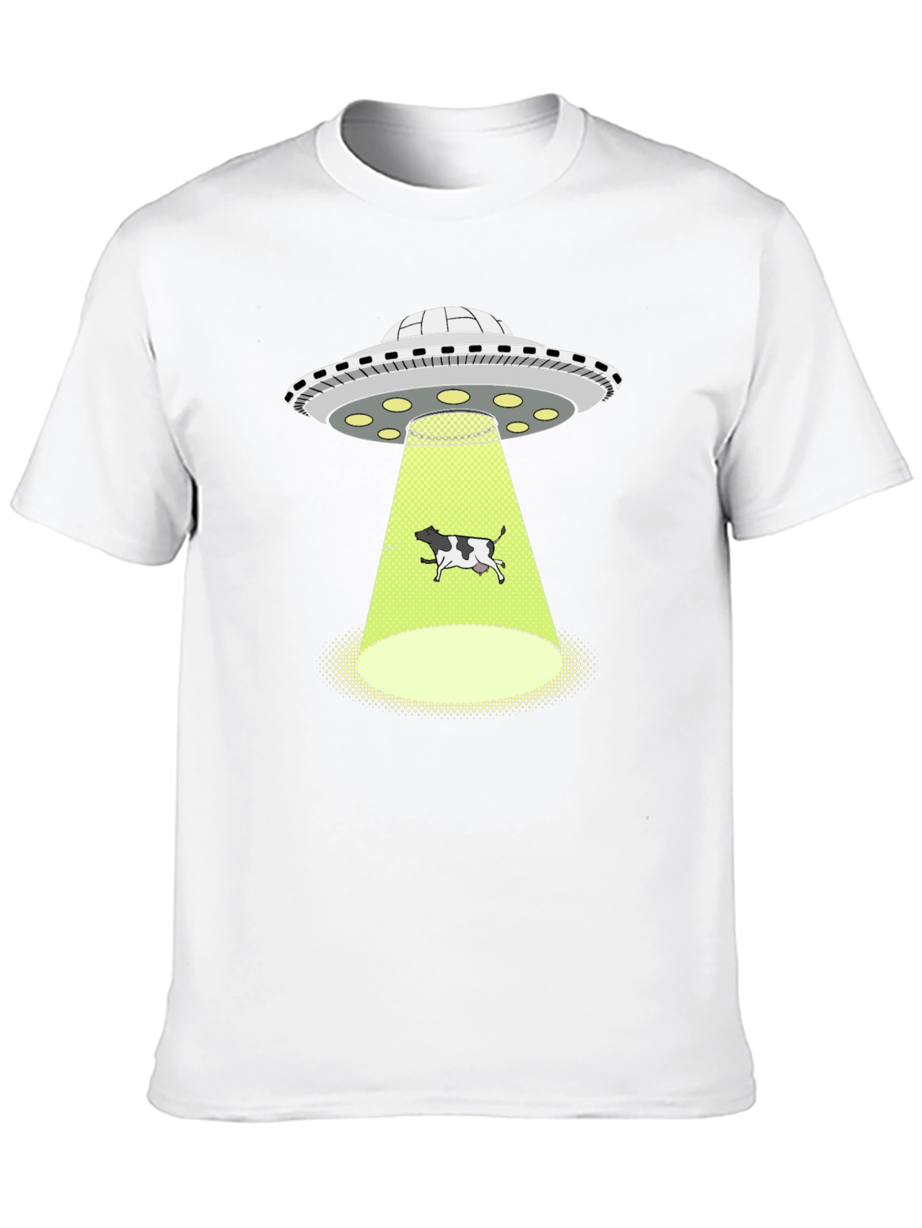 Black UFO Abduction Cow Graphic Tee - Black view 10