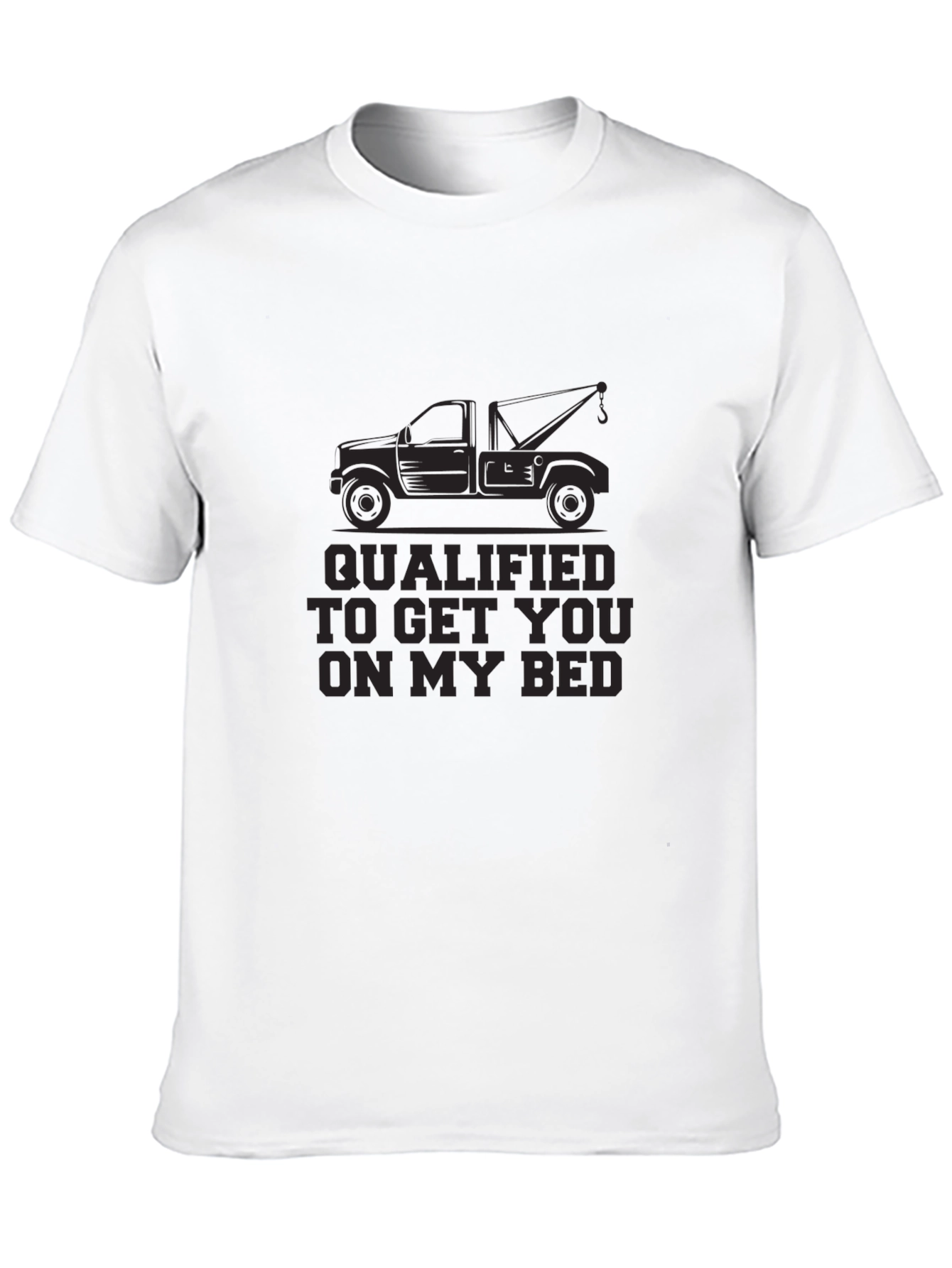 Black Qualified Tow Truck T-Shirt view 10
