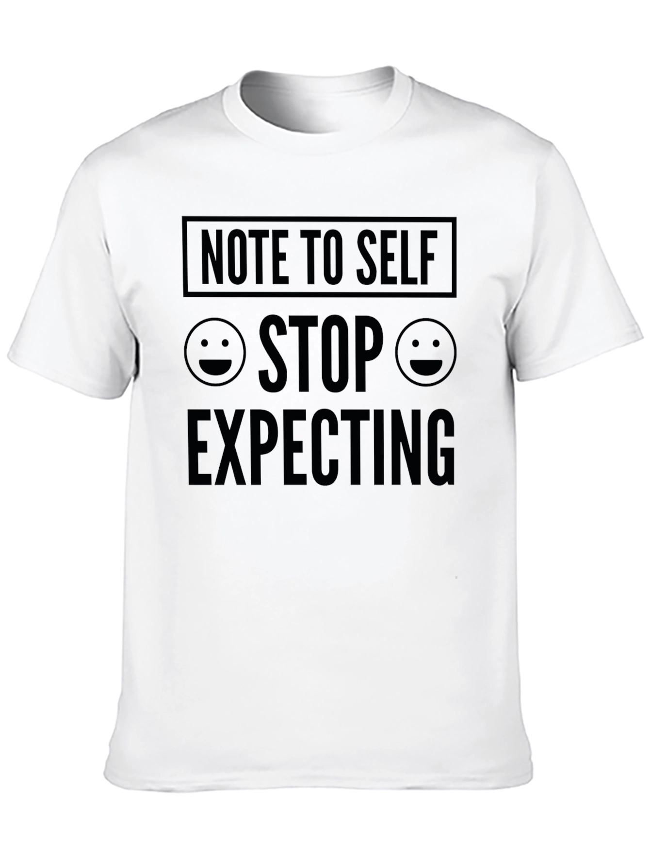 Black Note to Self Funny Graphic Tee - Expectation Humor view 10